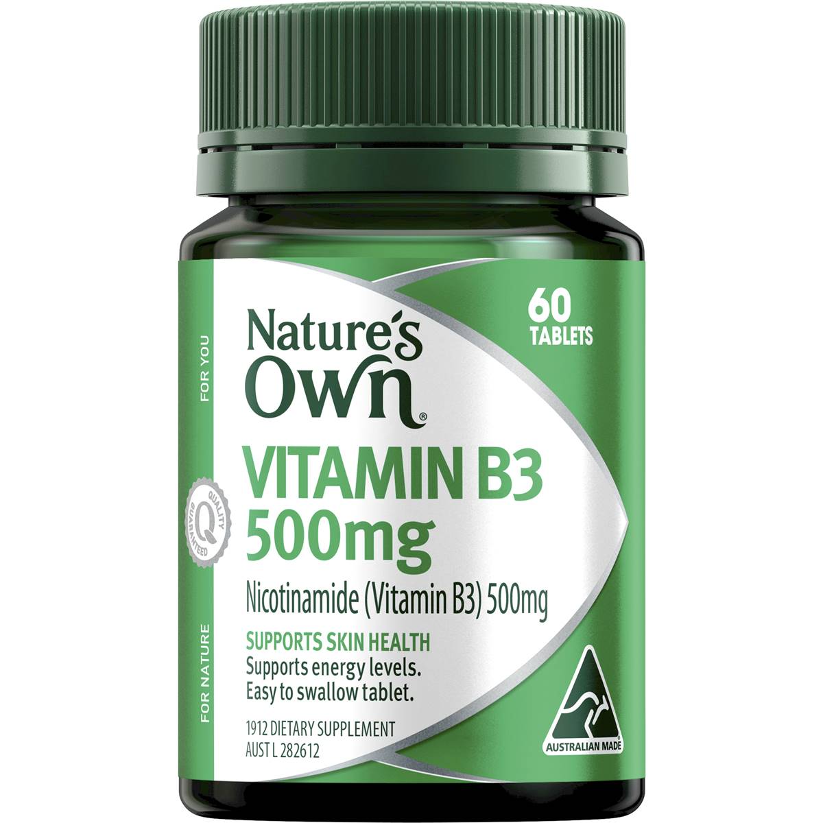 Nature's Own Vitamin B3 500mg Tablets For Energy 60 pack