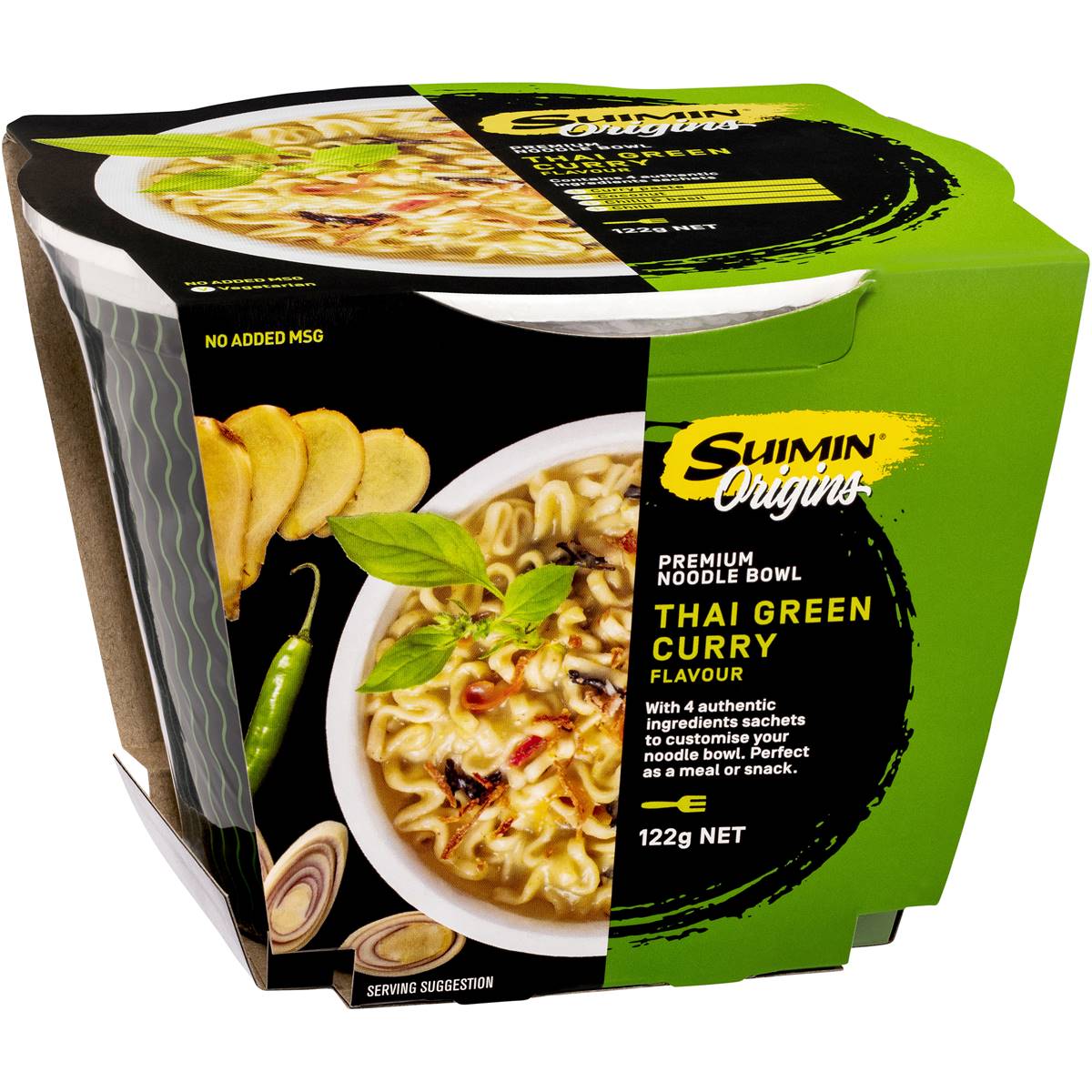 Calories in Suimin Origins Thai Green Curry Noodle Bowl calcount