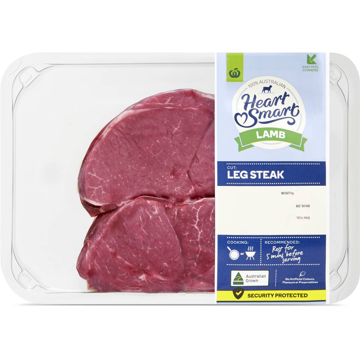 Woolworths Lamb Leg Steak Heart Smart
