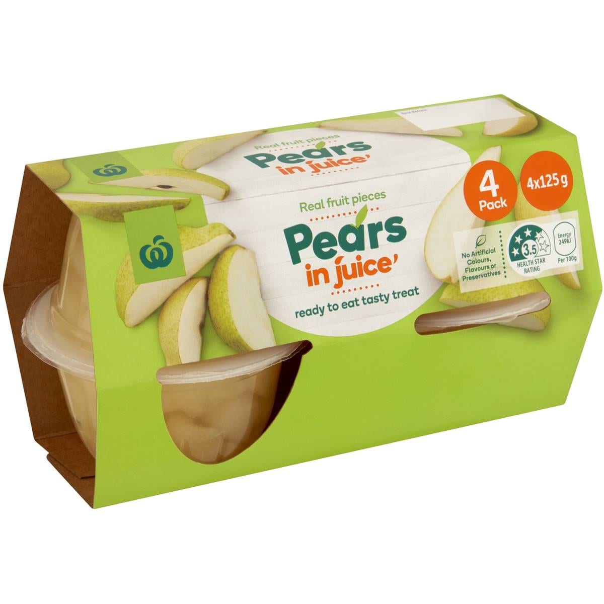 Woolworths Pear In Juice Cups