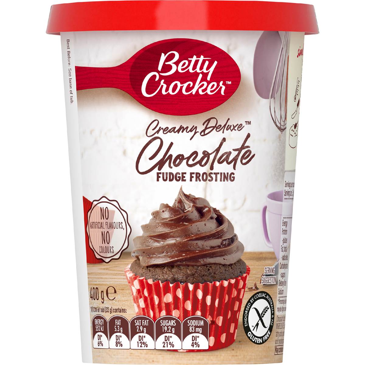 Calories in Betty Crocker Creamy Deluxe Chocolate Fudge Frosting calcount