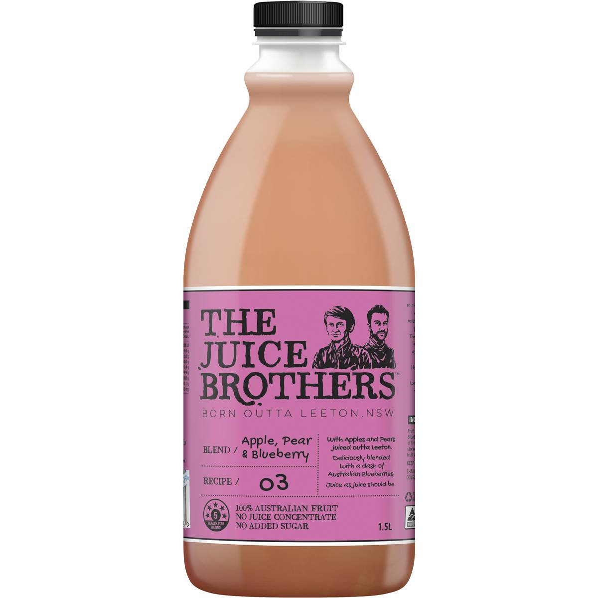 Calories in The Juice Brothers Apple Pear & Blueberry calcount