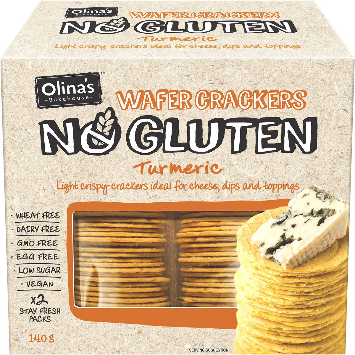 Calories in Olina's Gluten Free Turmeric Wafer Cracker calcount