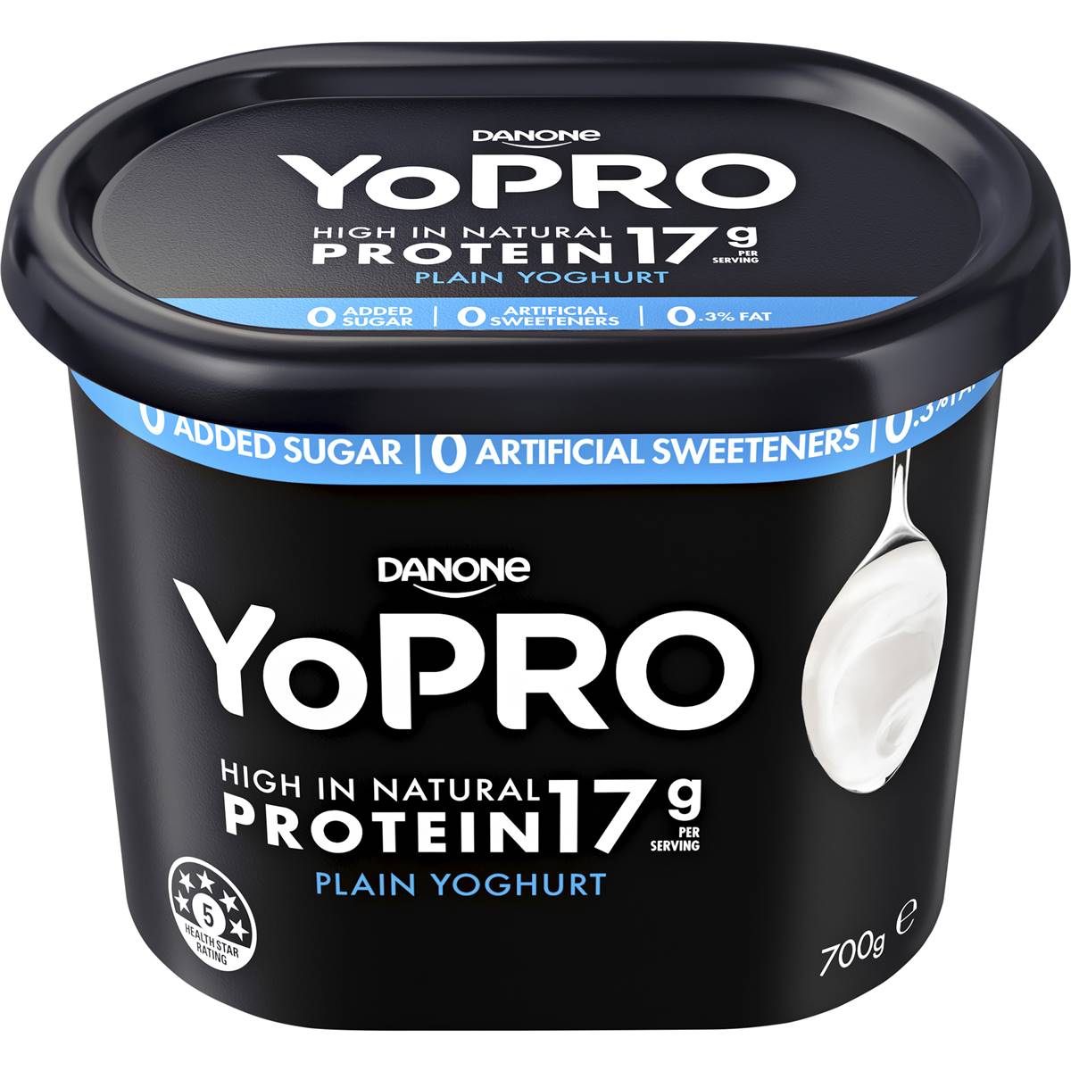 Calories in Yopro High Protein Plain Greek Yoghurt