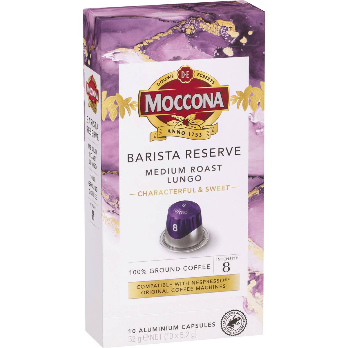 Moccona Barista Reserve Coffee Pods Intensity 8 Medium Roast Lungo 10 pack – Woolworths