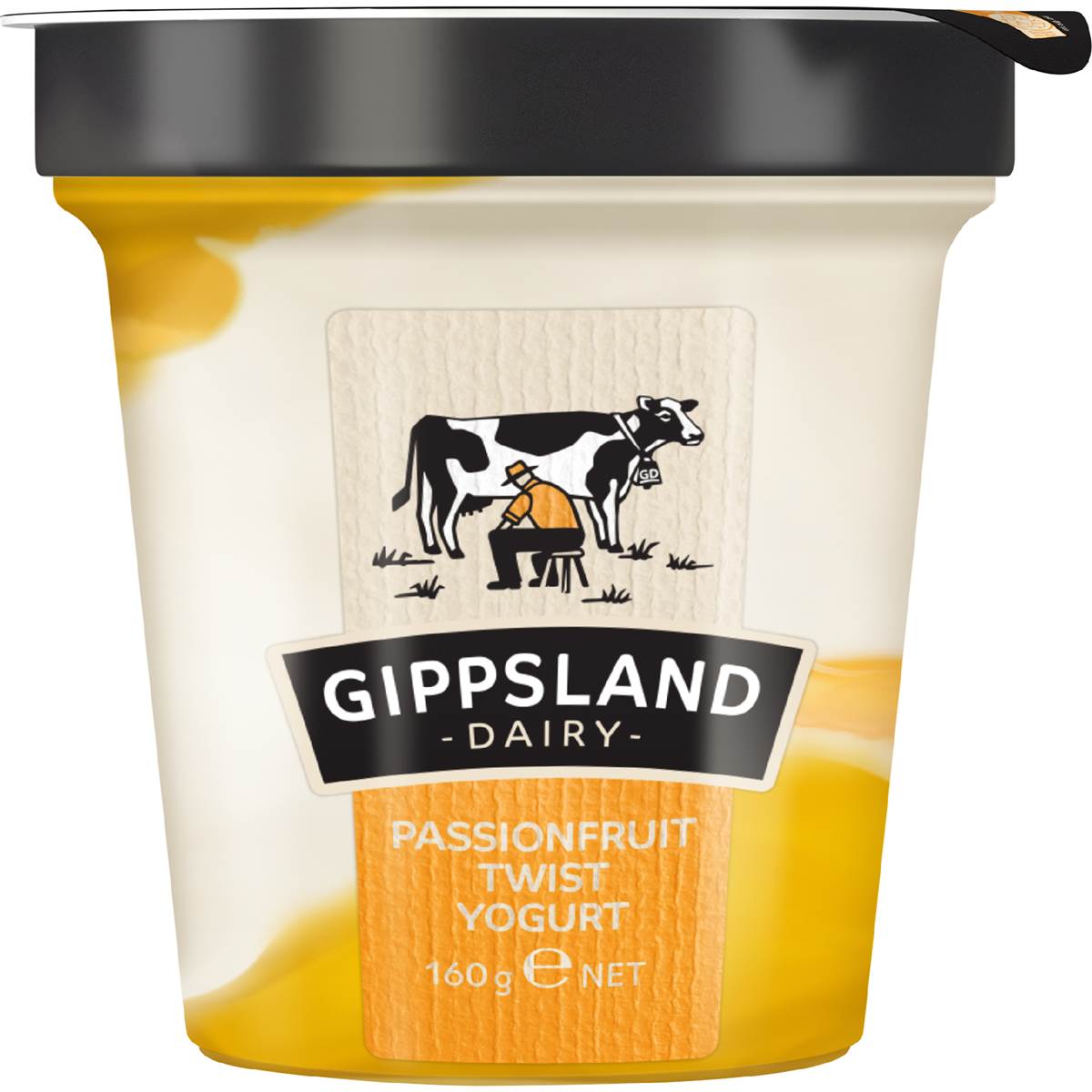 Gippsland Dairy Passionfruit Twist Yoghurt 160g