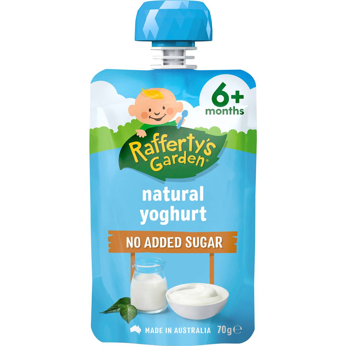 Calories in Rafferty's Garden Baby Food Pouch Natural Plain Yoghurt 6+ Months