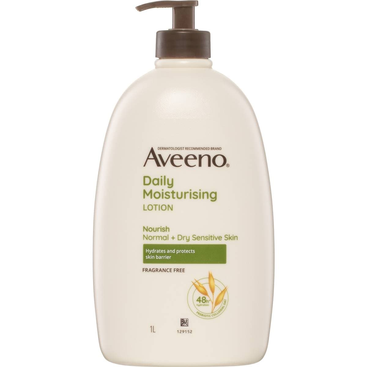 Aveeno Daily Moisturising Body Lotion Fragrance Free Sensitive Skin 1L