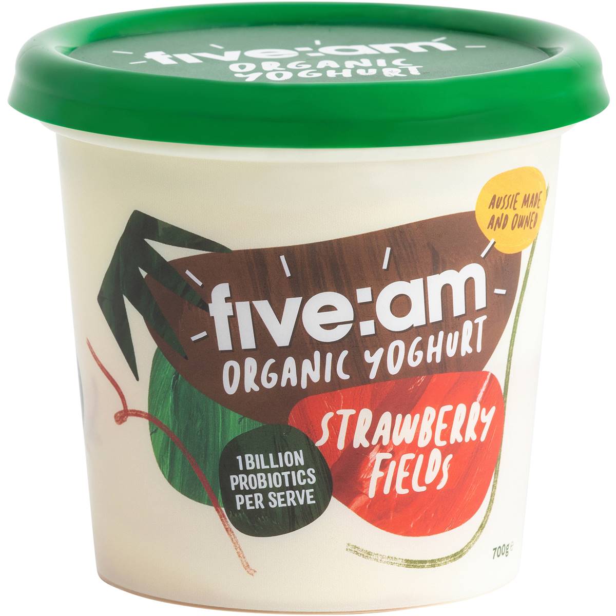 Calories in Fiveam Organic Squeezy Strawberry Yoghurt Calorie Counter