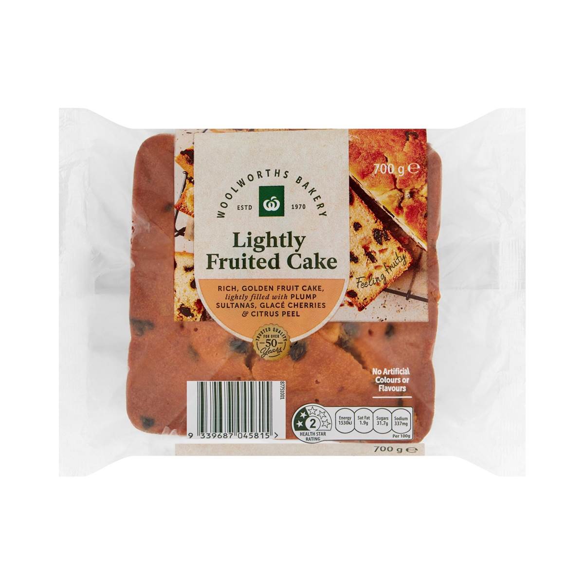 Woolworths Lightly Fruited Cake