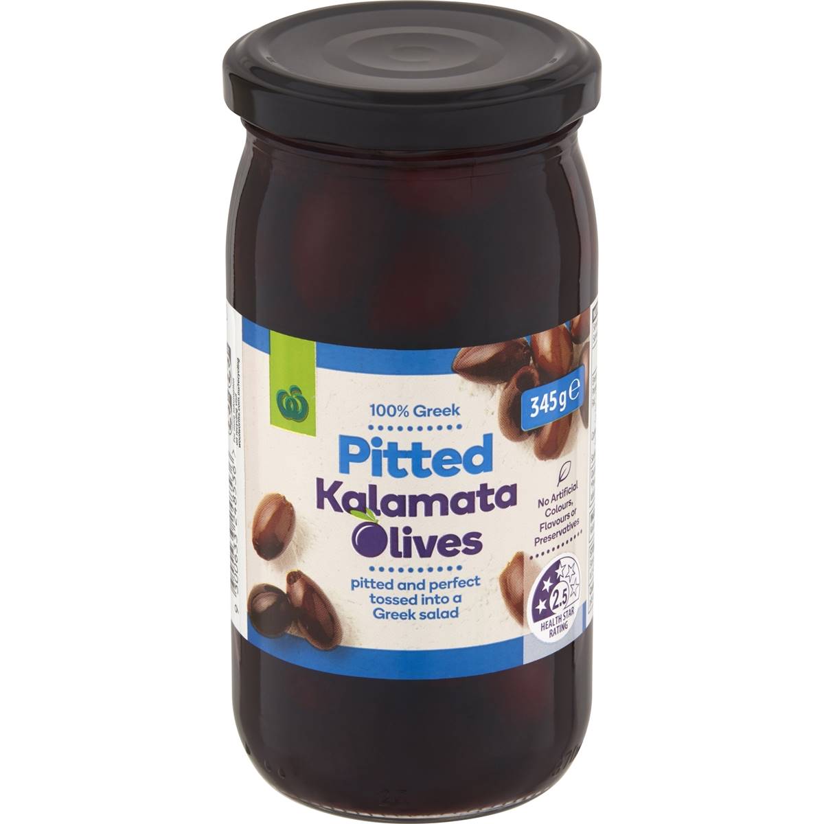 Calories in Woolworths Pitted Kalamata Olives