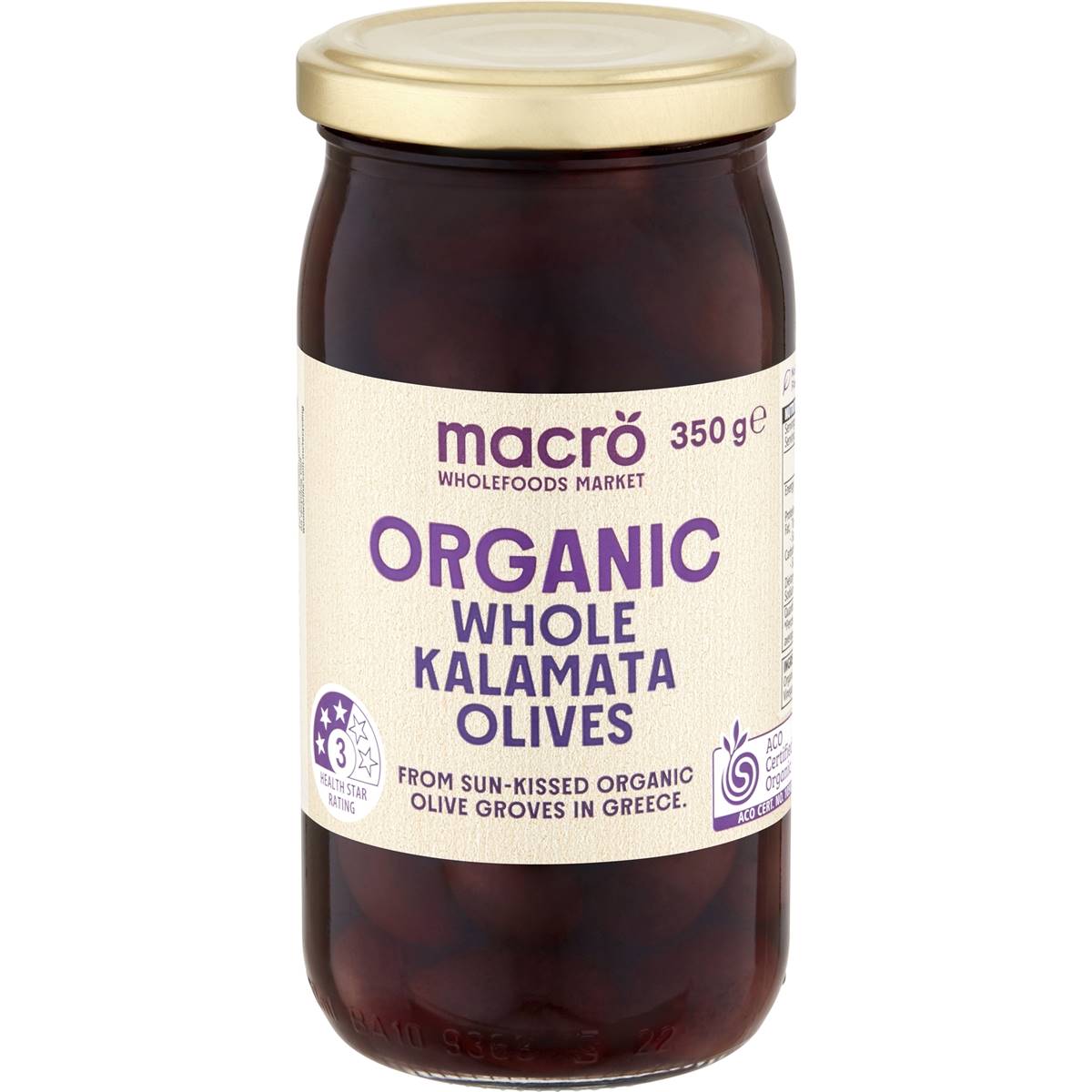 235 calories in Macro Organic Olives Whole Greek Kalamata (100g) calcount