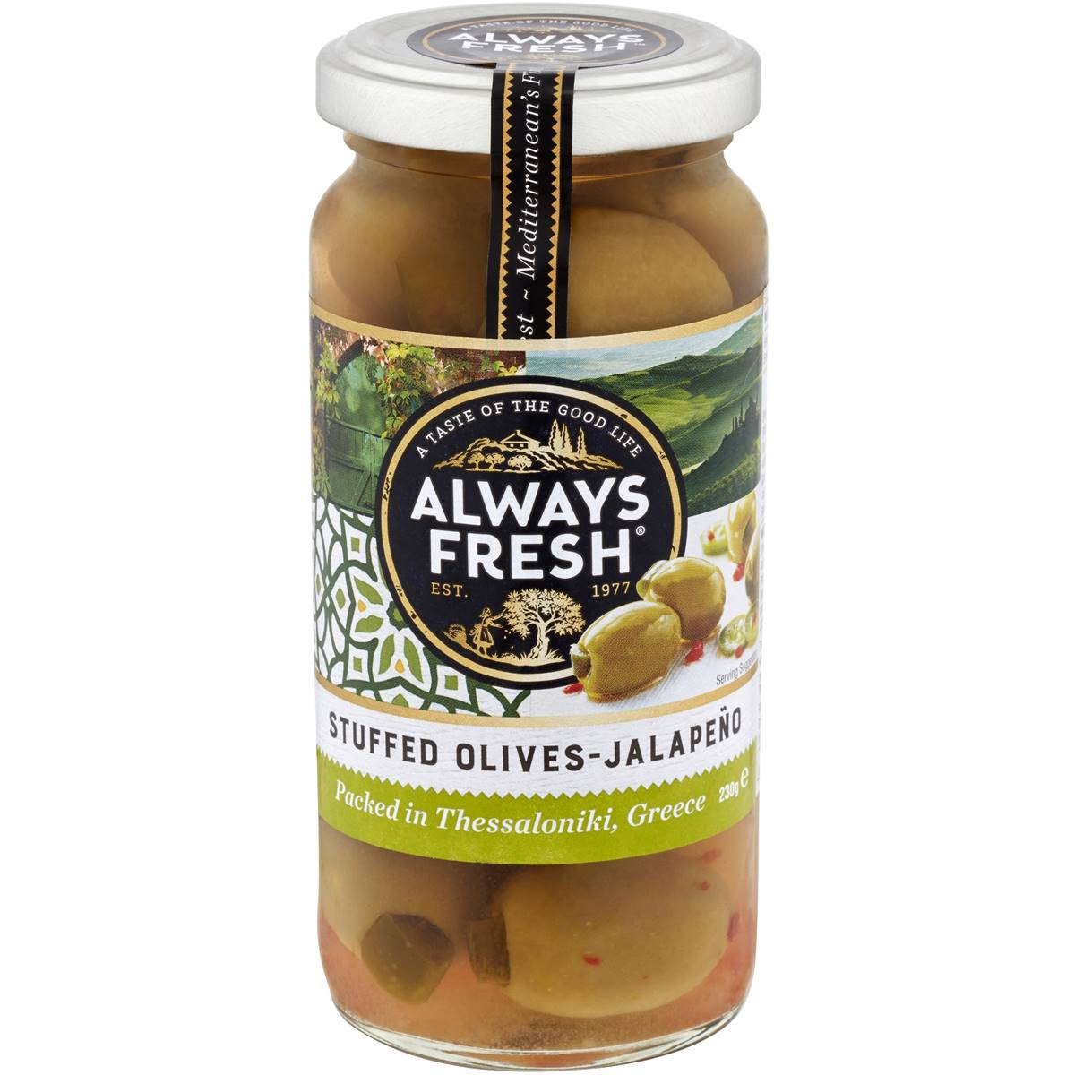 Calories in Always Fresh Jalapeno Olives calcount