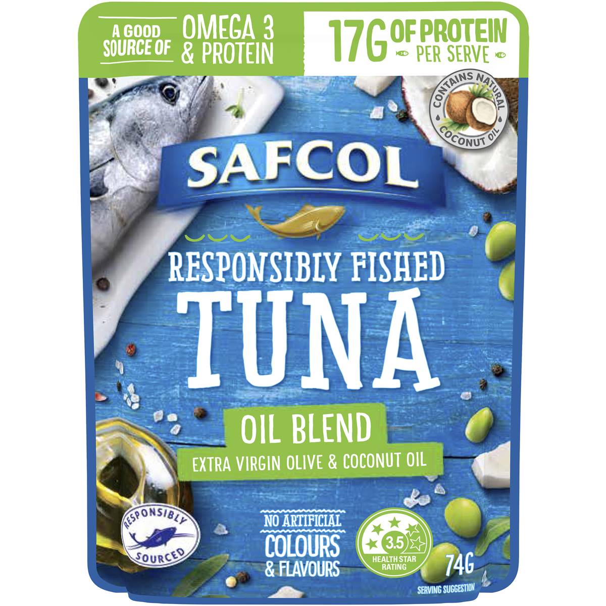 Calories in Safcol Tuna In Oil Italian Style calcount