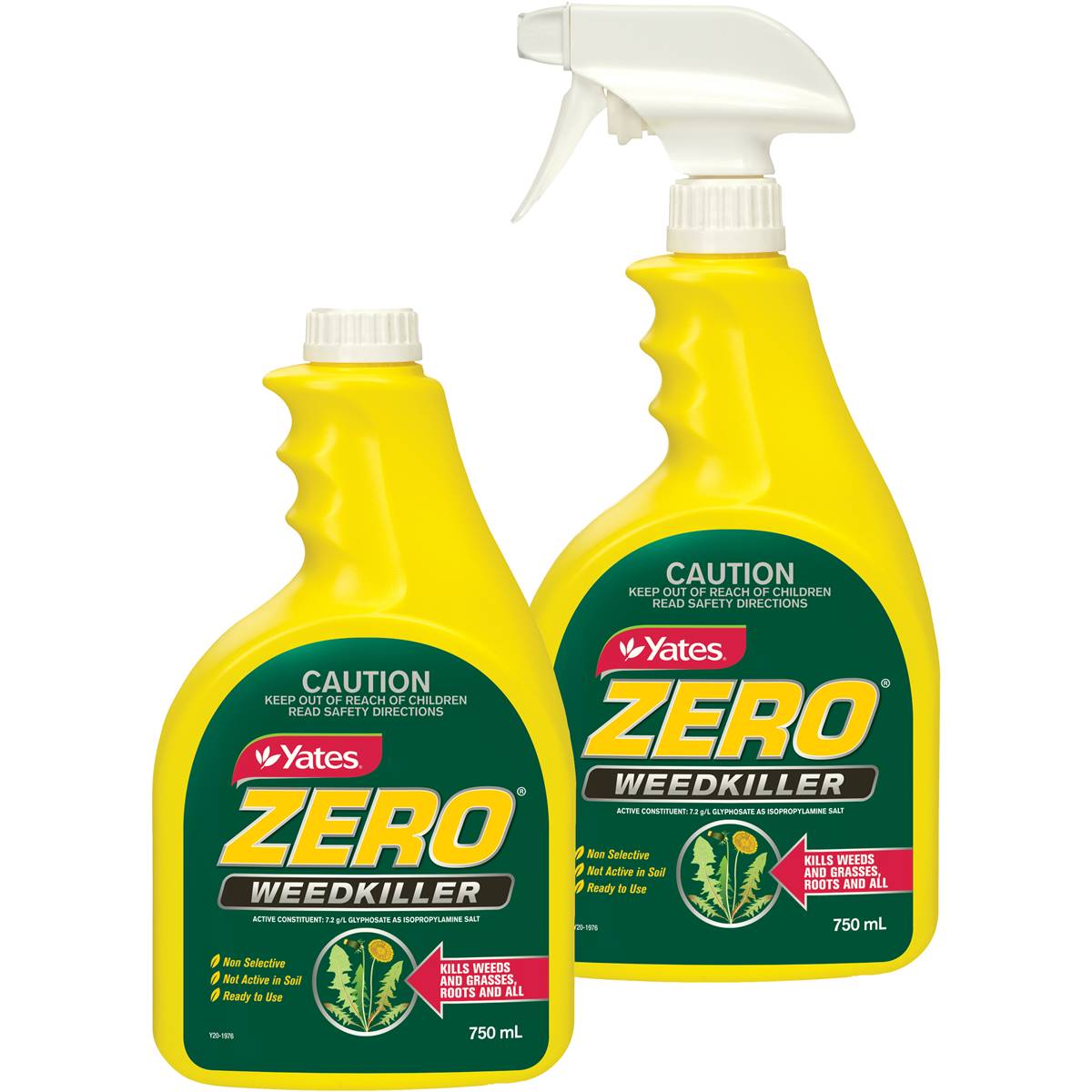 Yates Zero Weedkiller Broadleaf Weeds Spray Twin 750mL x 2 pack