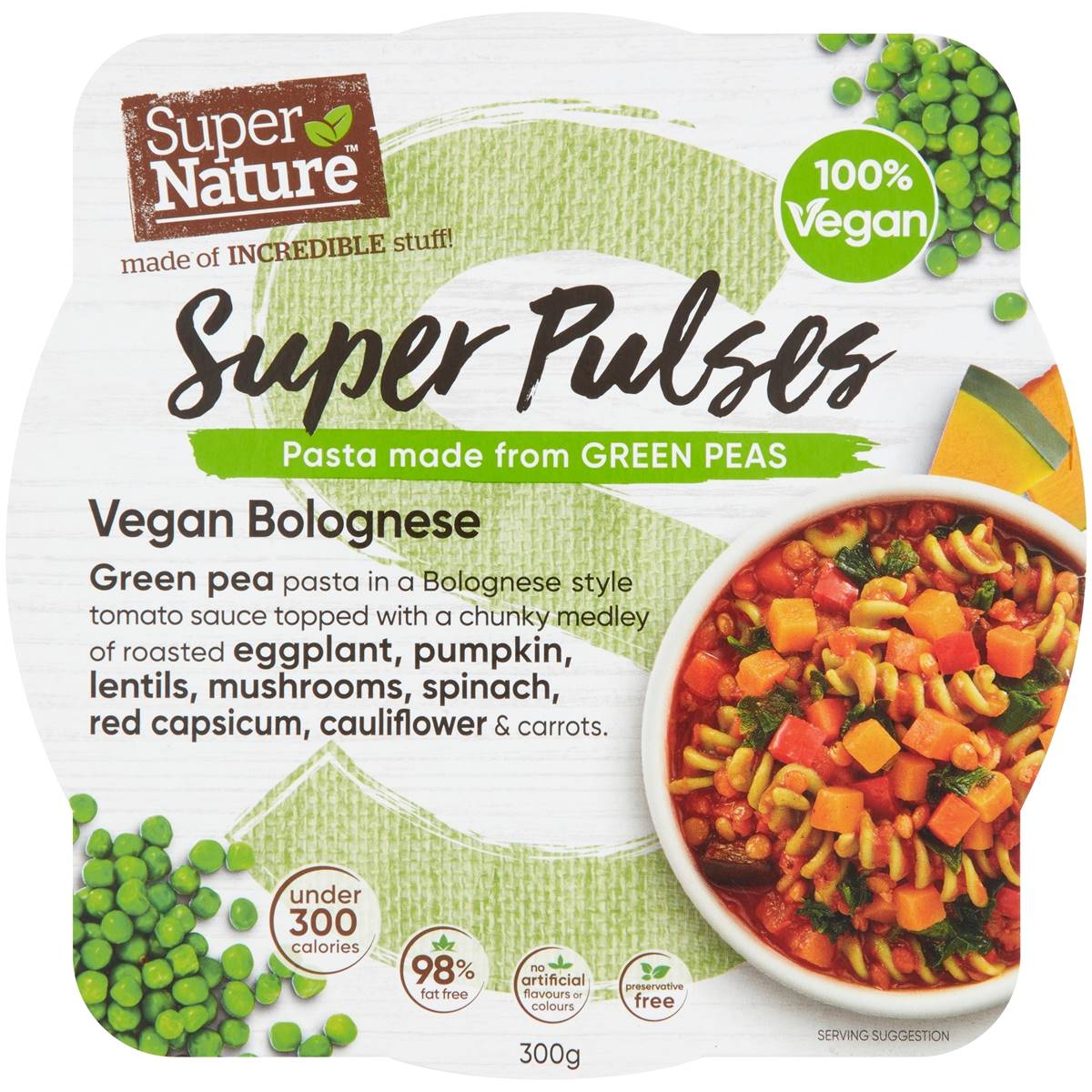 Calories in Super Nature Vegan Bolognese calcount