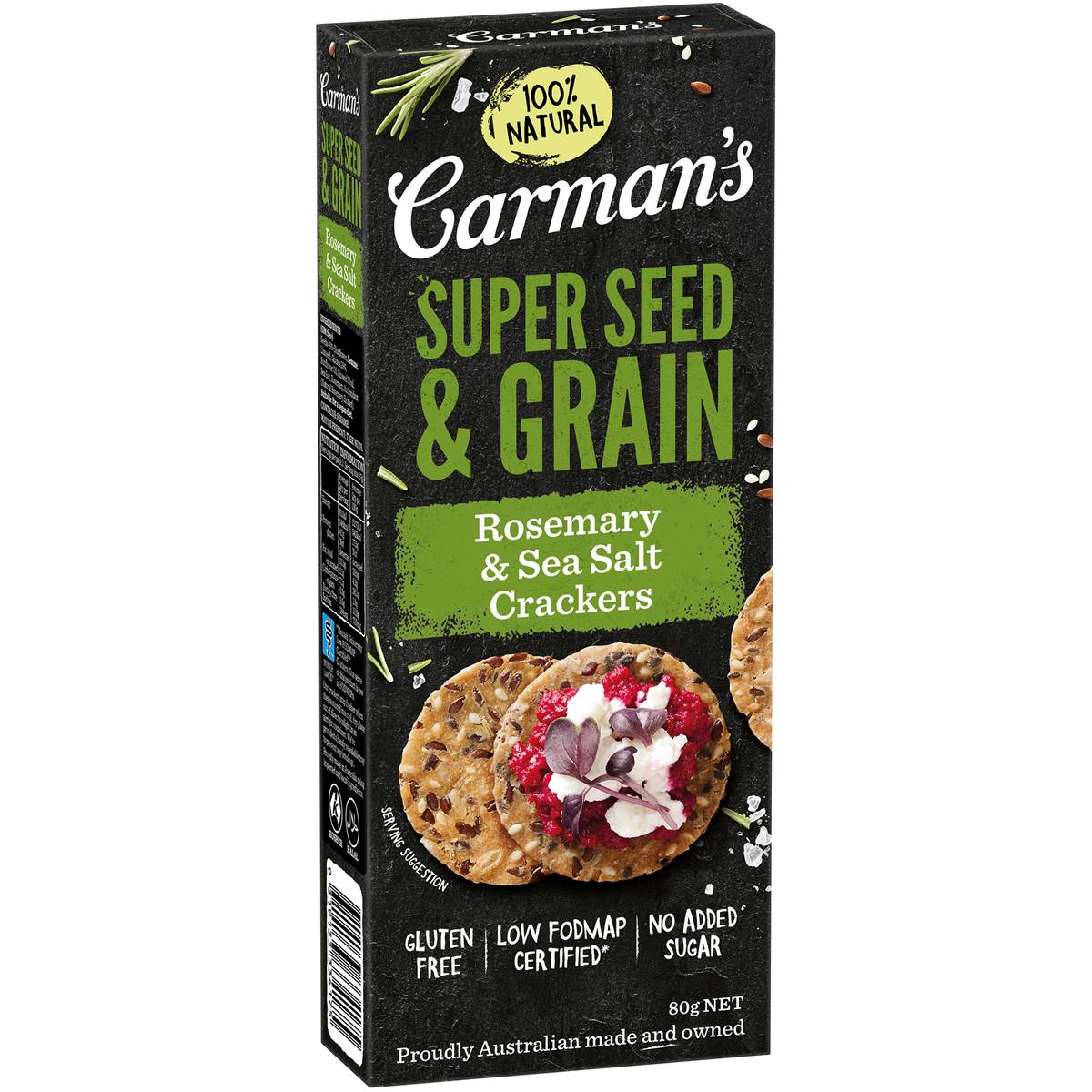 Calories in Carman's Crackers Rosemary Sea Salt calcount