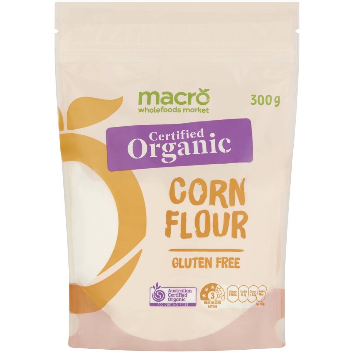 Calories in Macro Organic Cornflour calcount