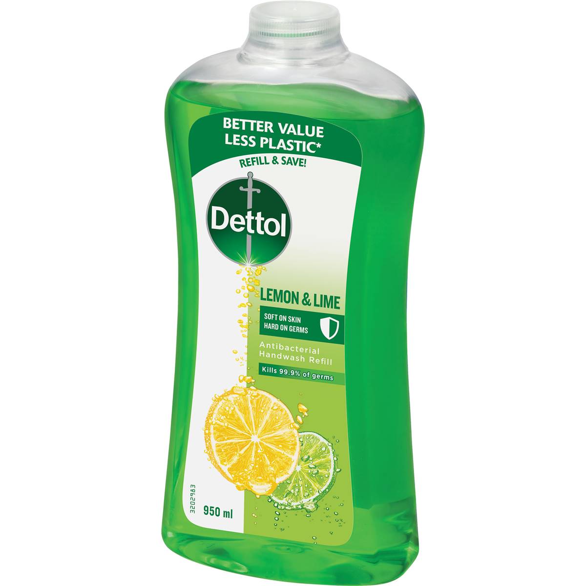 Dettol Antibacterial Liquid Hand Wash Soap Refill Refresh 950mL