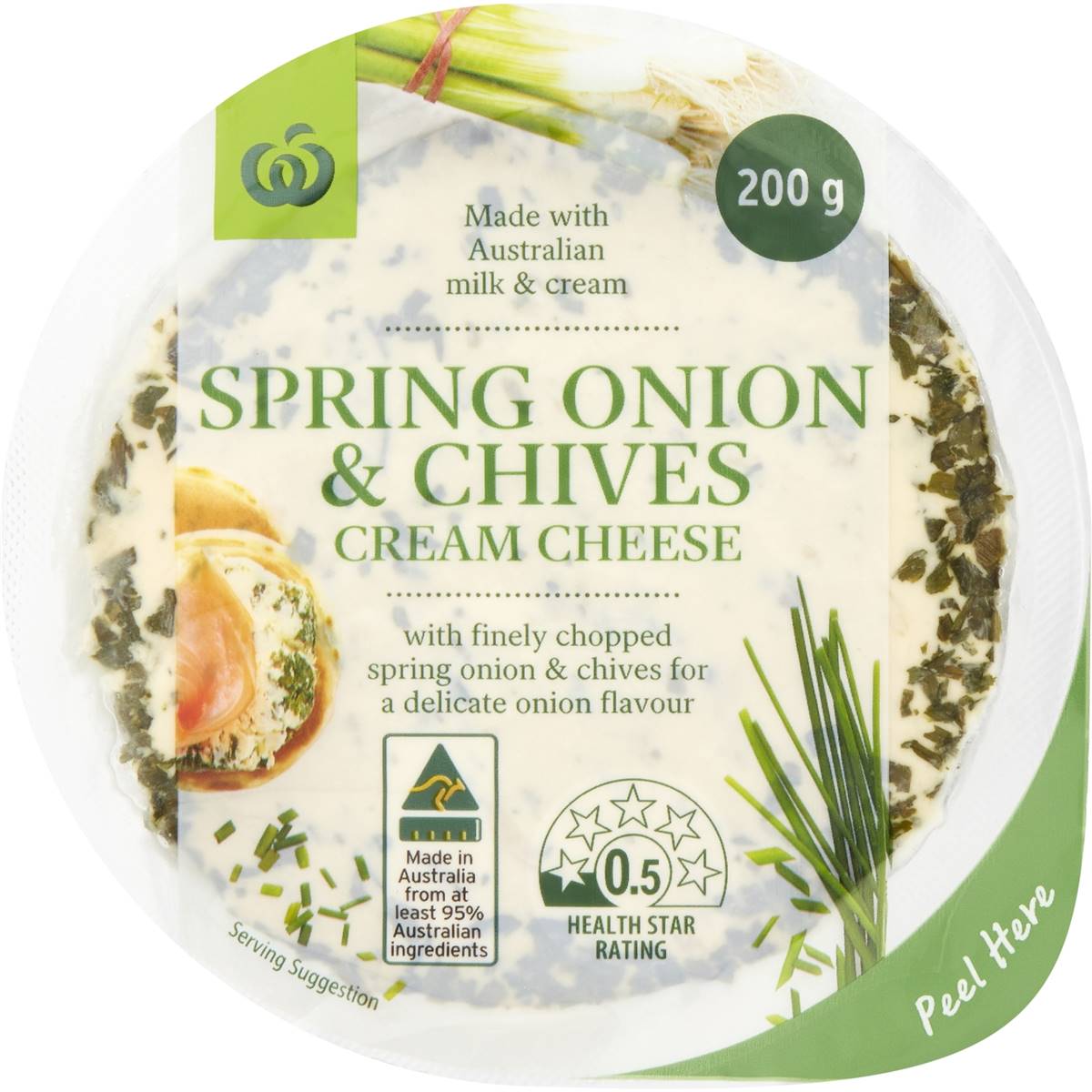 Calories in Woolworths Spring Onion & Chive Cream Cheese