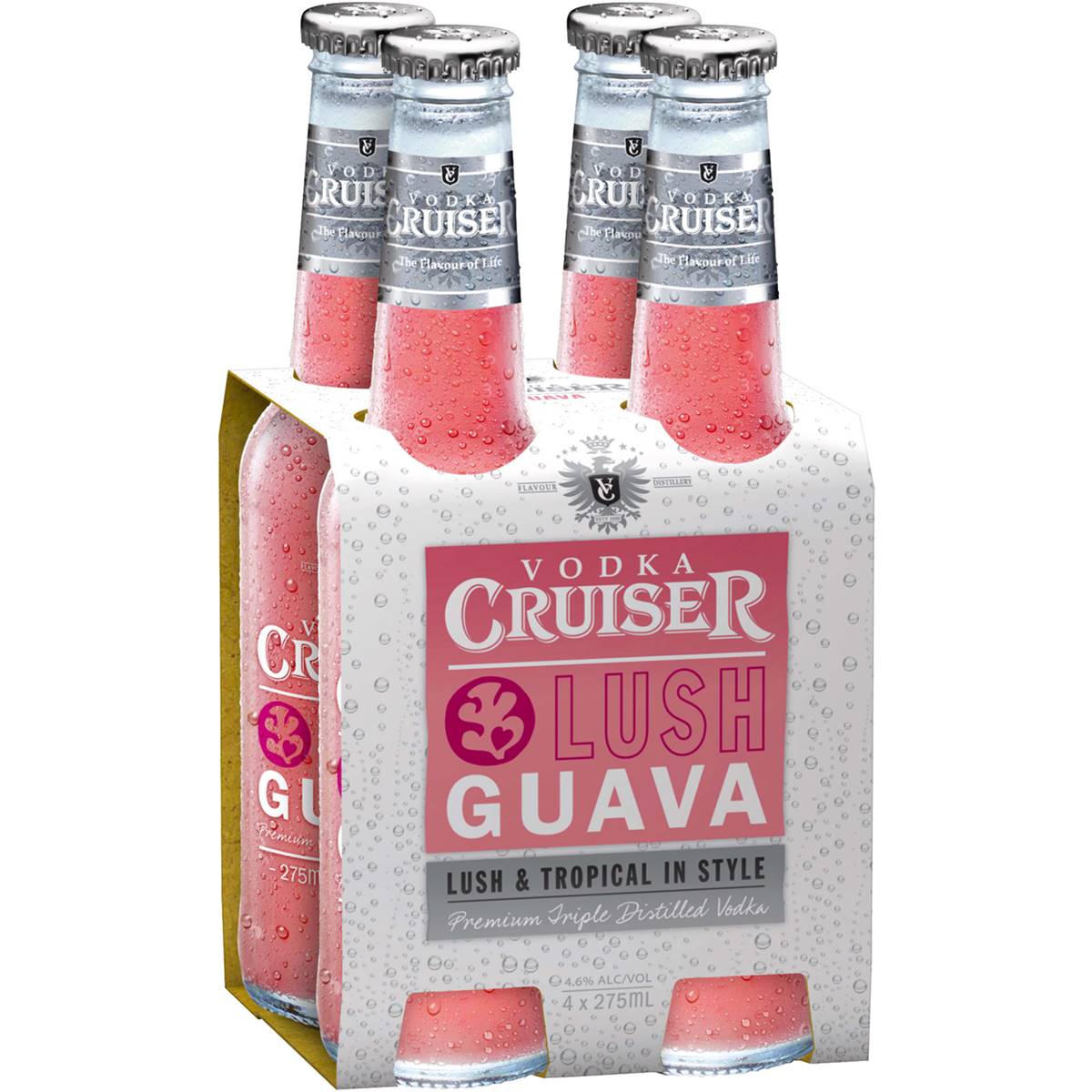 Calories in Vodka Cruiser Lush Guava