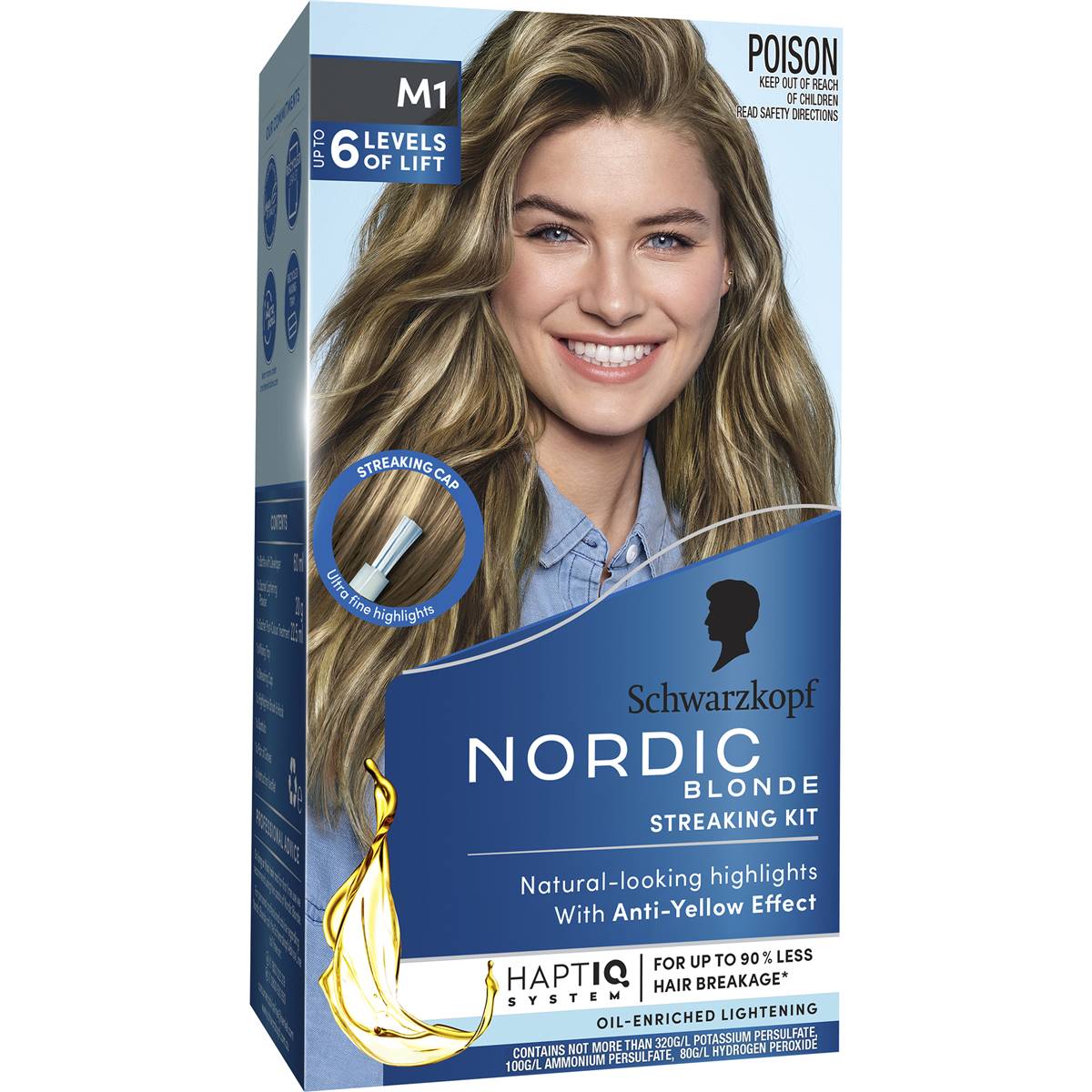 Schwarzkopf Nordic Blonde Permanent Hair Streaking Kit each