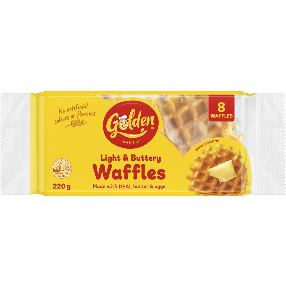 Calories in Golden Waffles Light & Buttery calcount