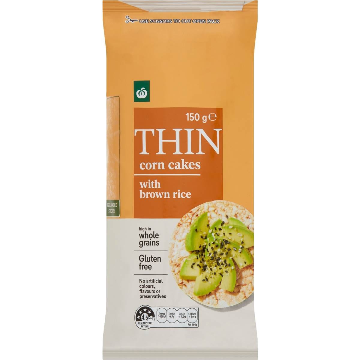 Woolworths Thin Corn Cake With Brown Rice