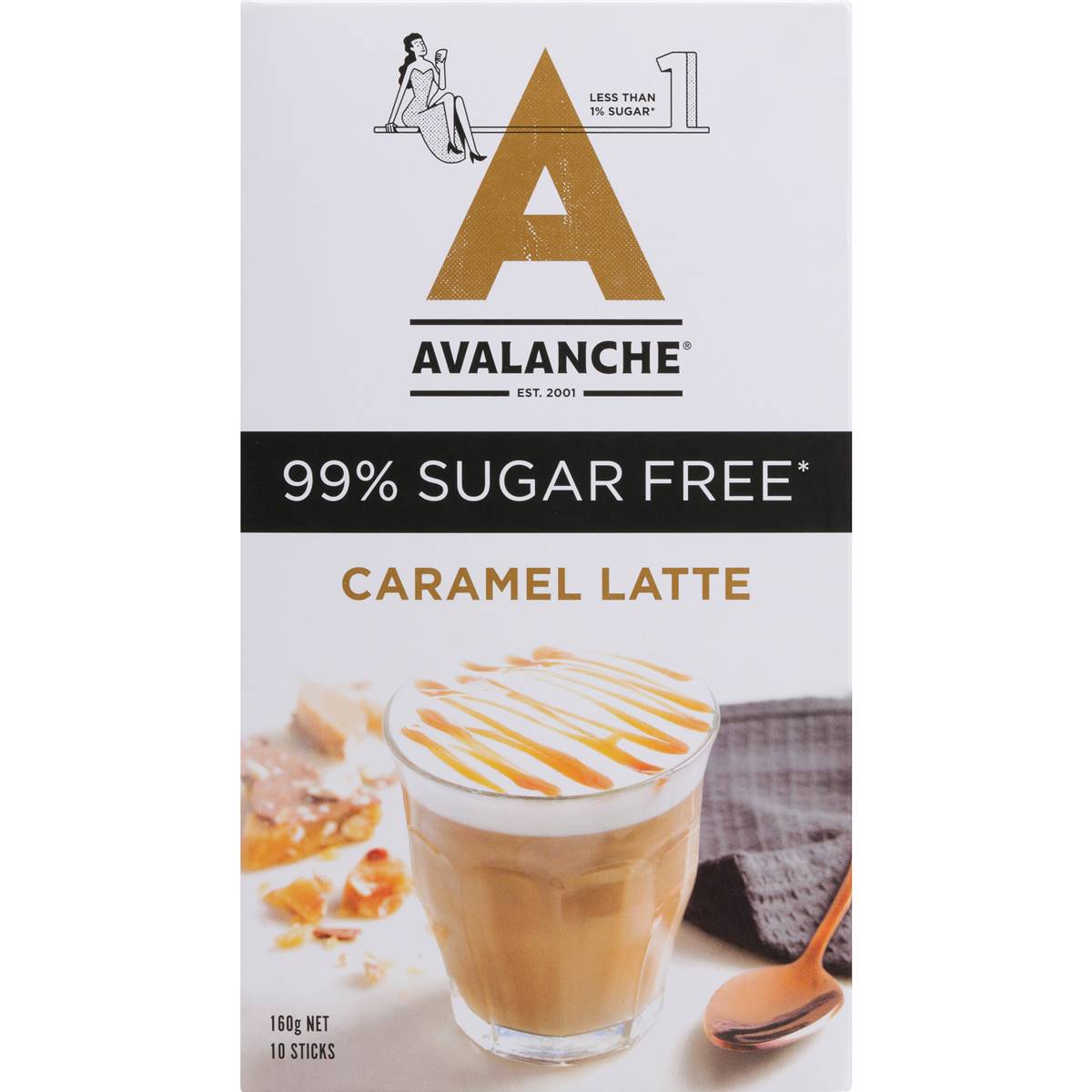 Avalanche 99% Sugar Free Caramel Latte 10 pack