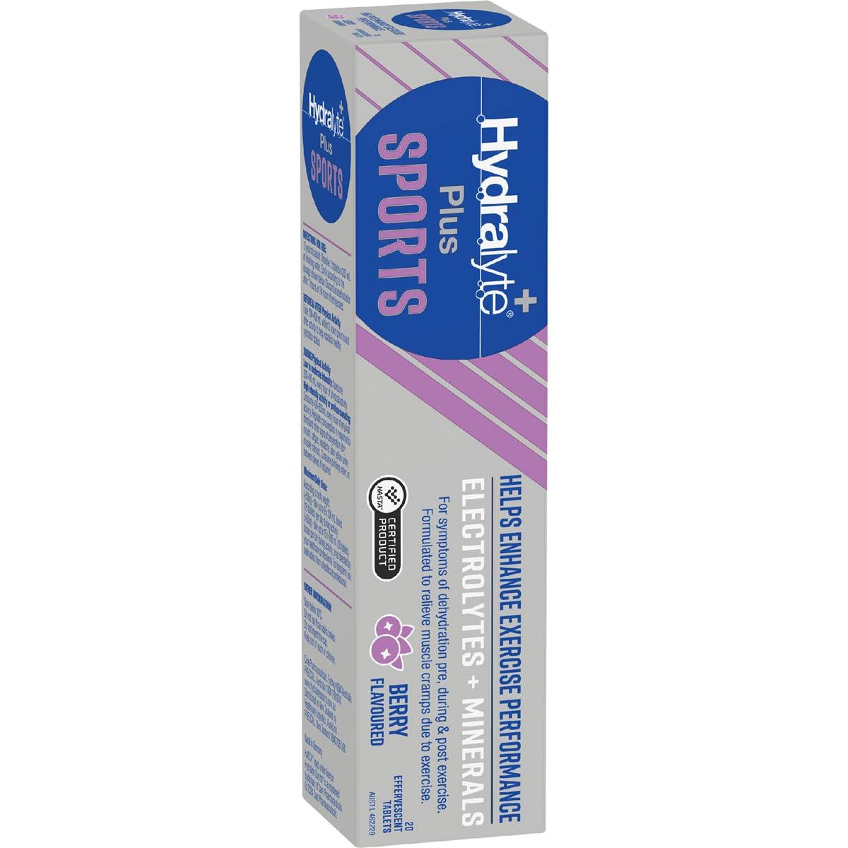 Hydralyte Sports Effervescent Tablets Berry 20 pack