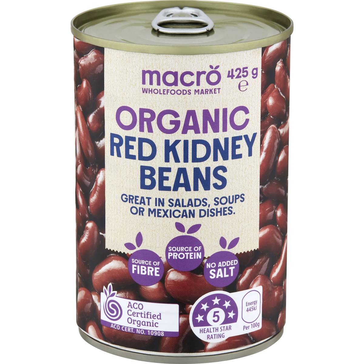 Calories in Macro Organic Red Kidney Beans calcount