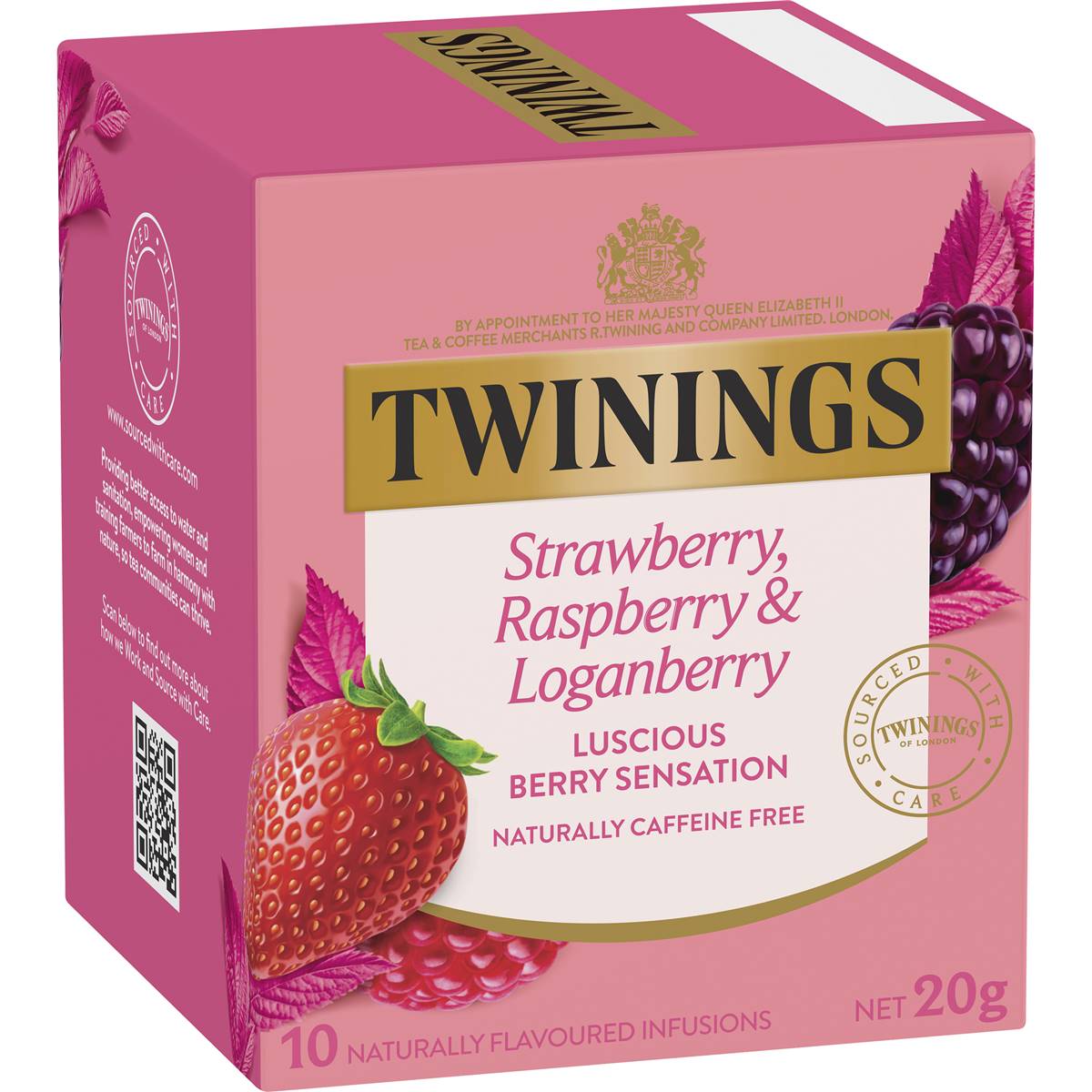 Calories in Twinings Strawberry, Raspberry & Loganberry Tea Bags