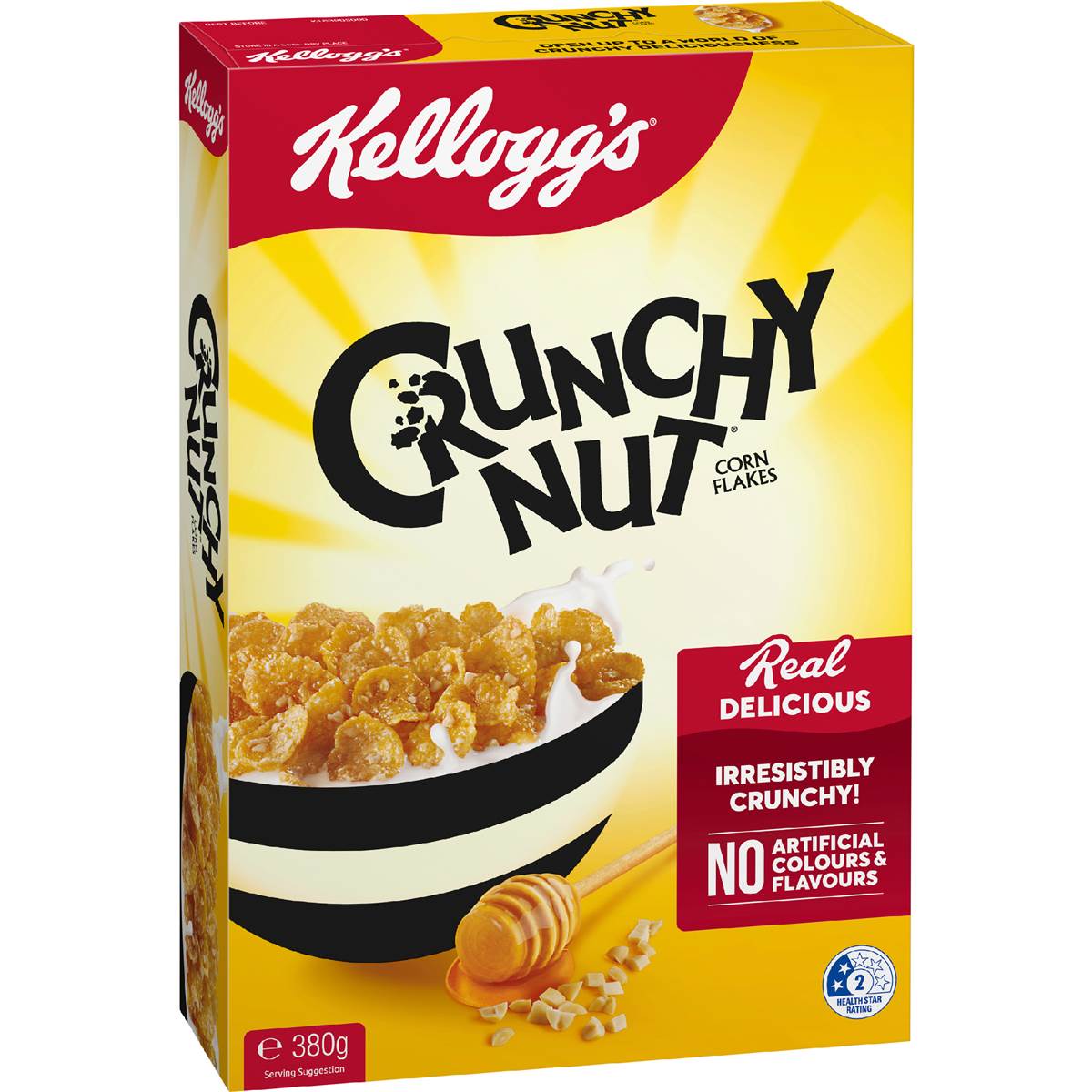 Kellogg's Crunchy Nut Corn Flakes Breakfast Cereal 380g