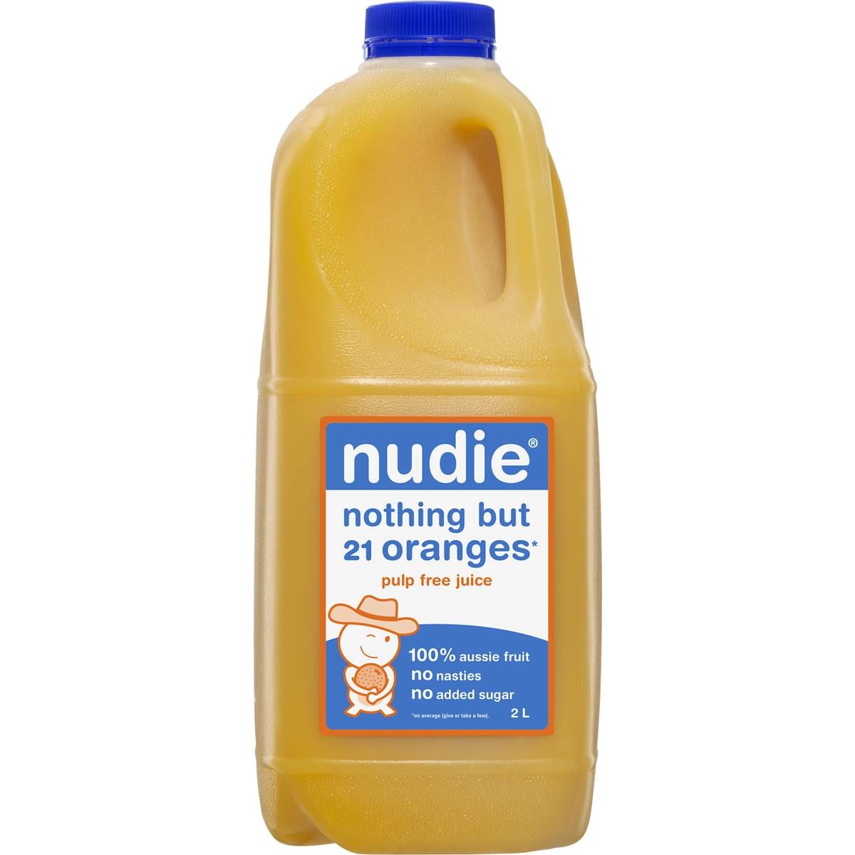 Calories in Nudie Nothing But Oranges Pulp Free Juice calcount