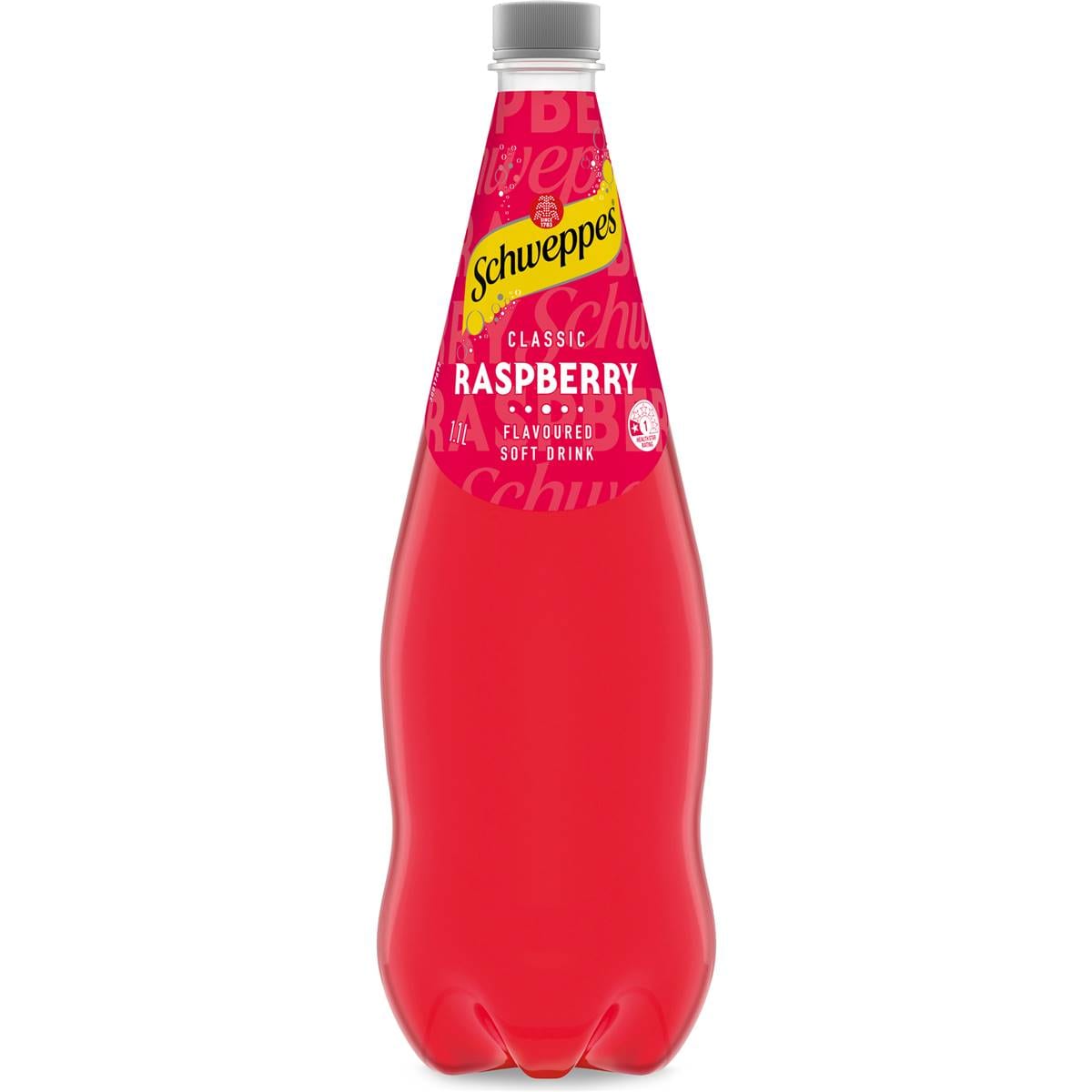 Schweppes Traditional Raspberry Soft Drink Bottle 1.1L