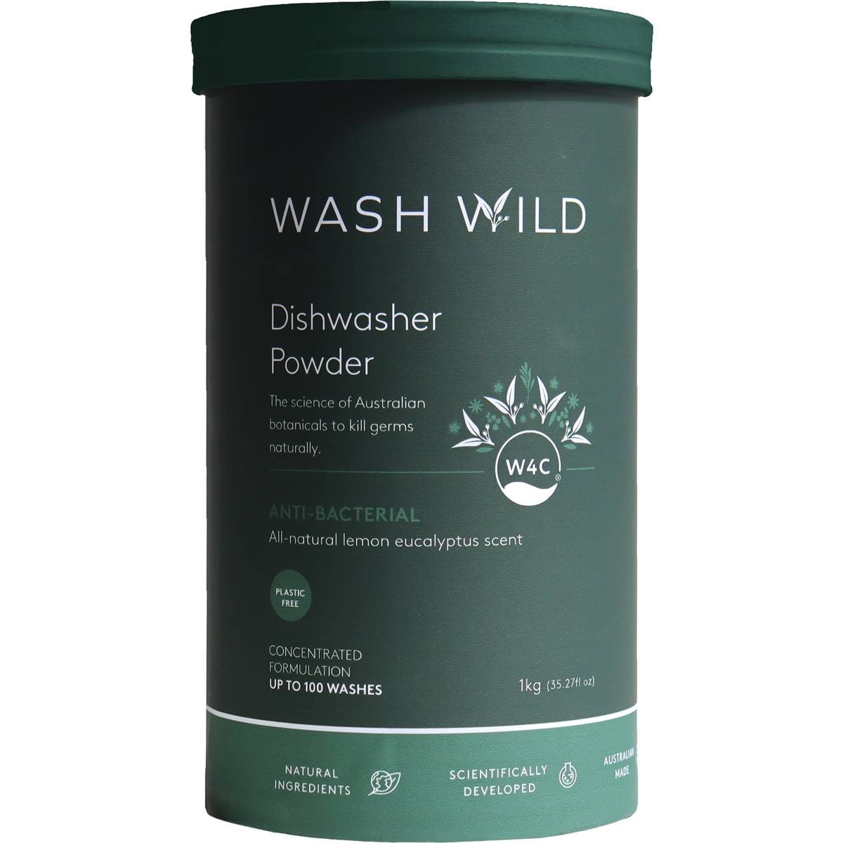 Wash Wild Dishwasher Powder Lemon Eucalyptus Scent