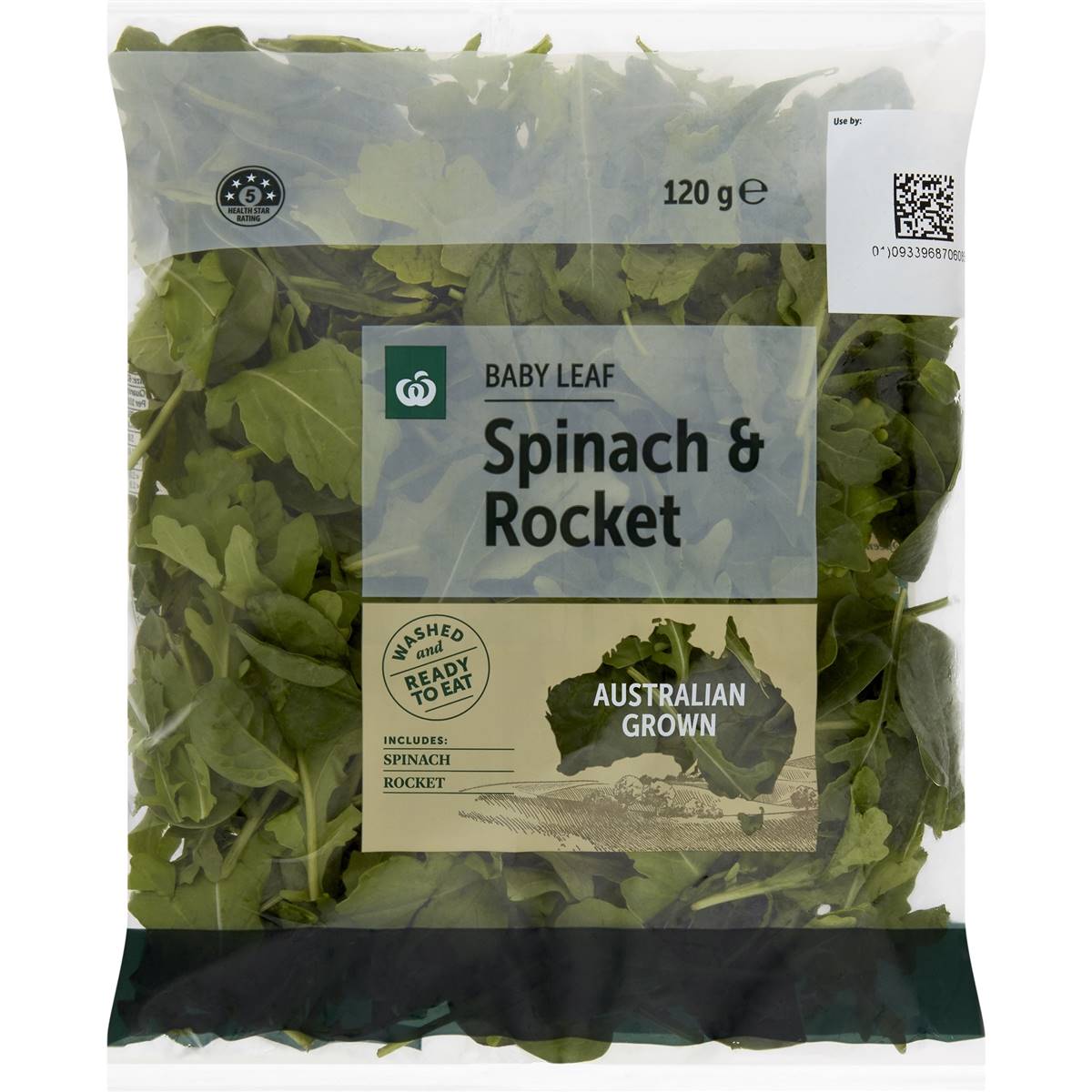 Calories in Woolworths Baby Spinach & Rocket & Rocket