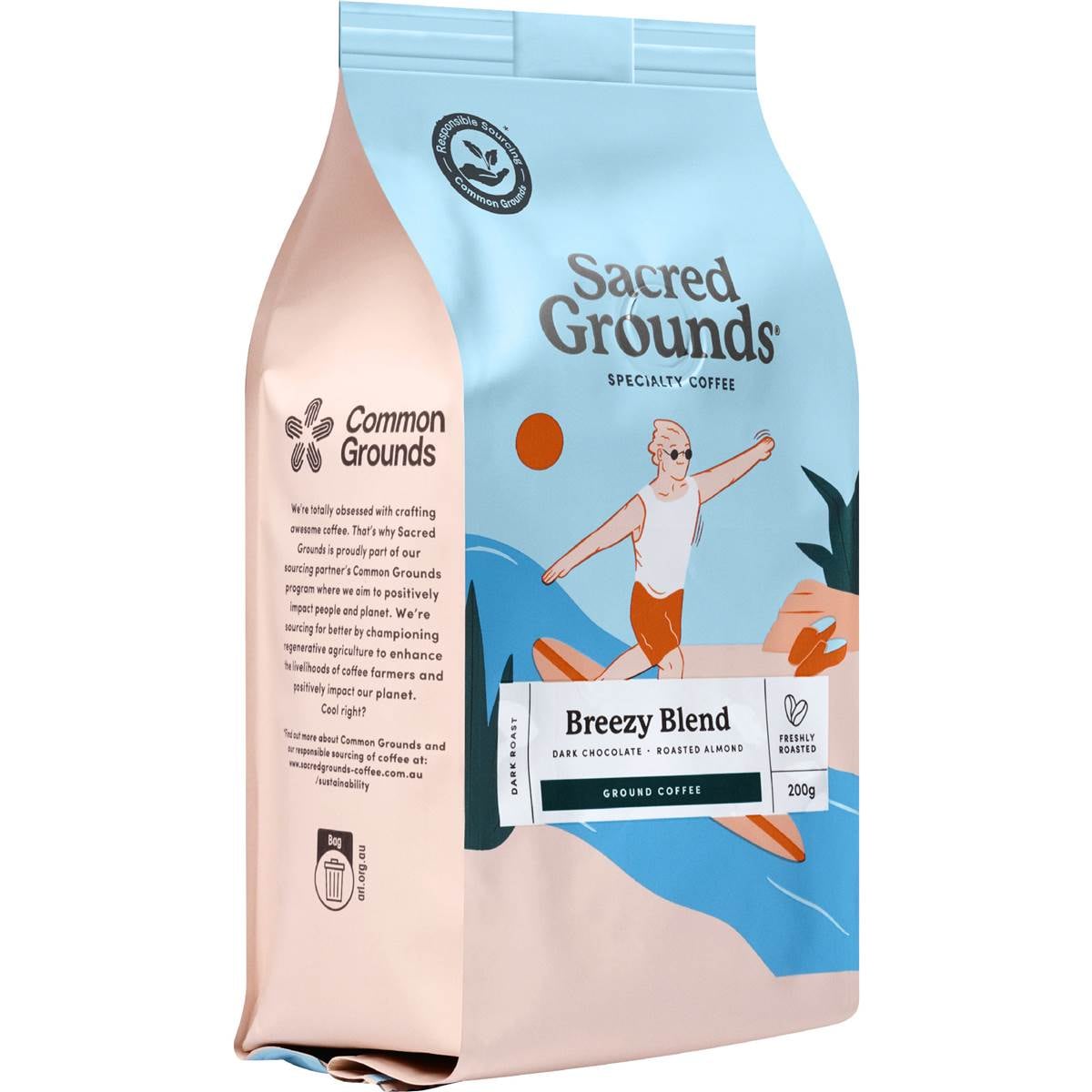 Sacred Grounds Breezy Blend Ground Coffee