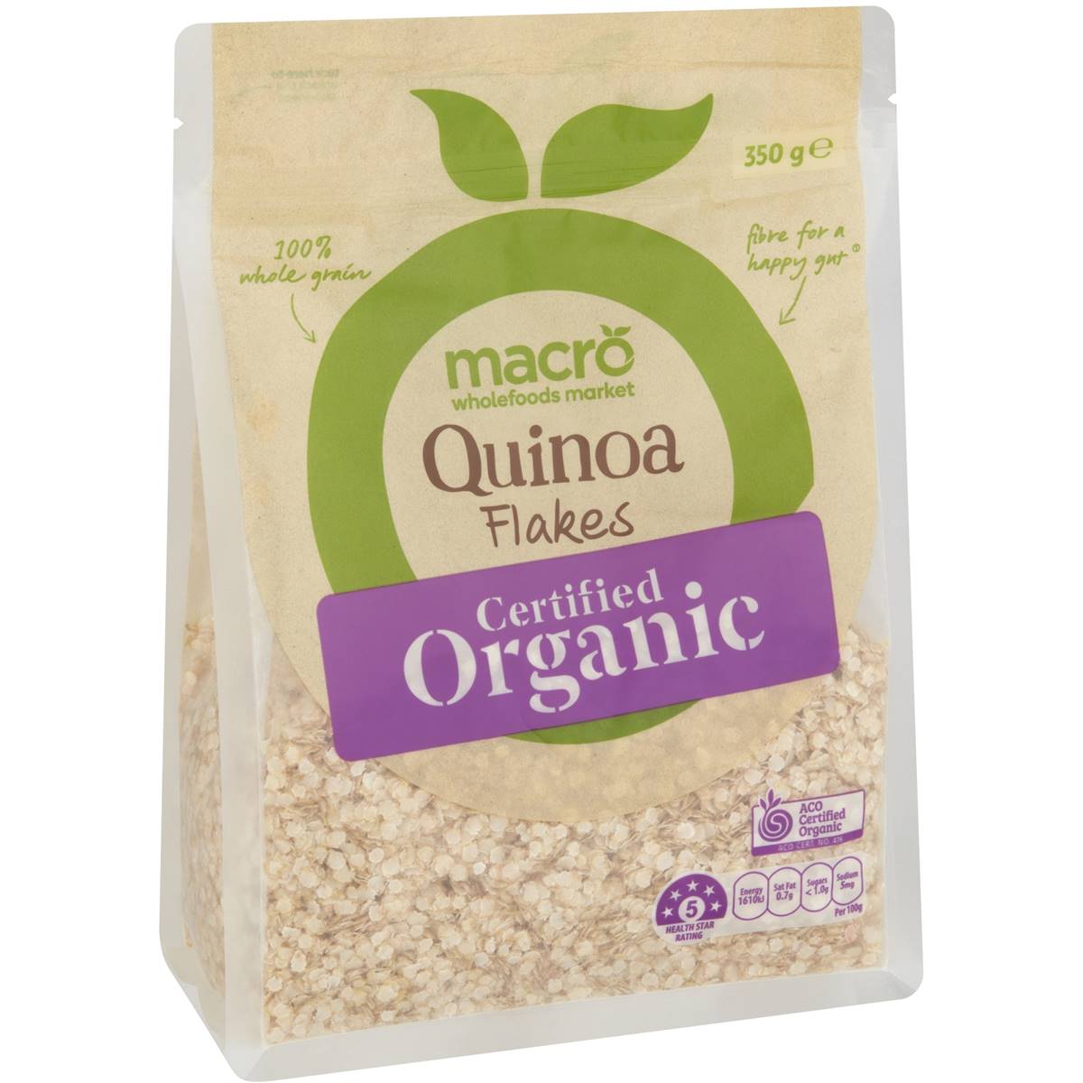 Calories in Macro Organic Quinoa Flakes