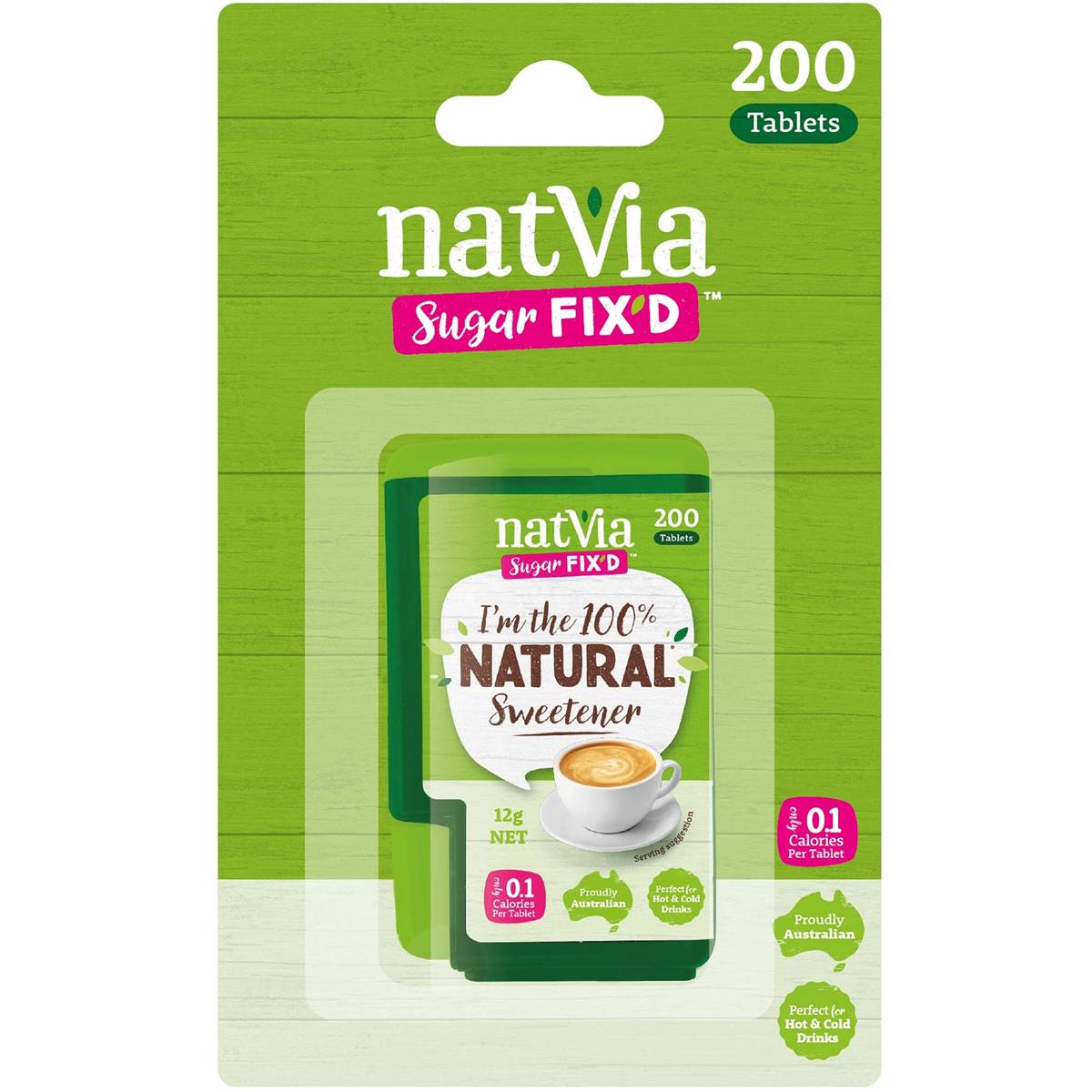Calories in Natvia Sweetener Tablets 100% Natural