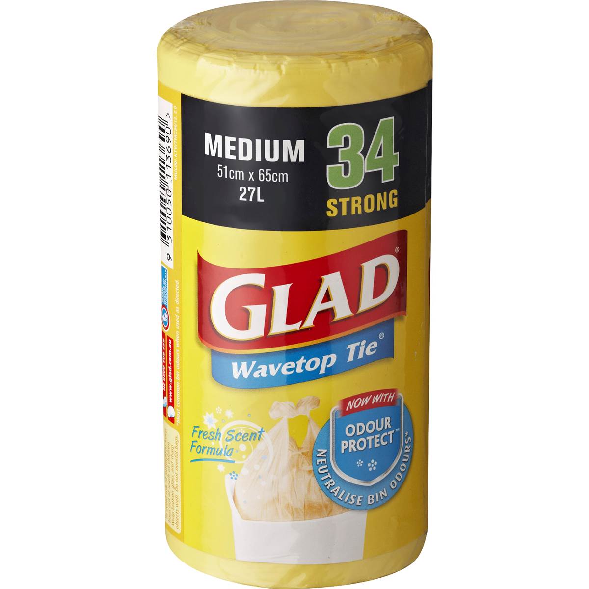Glad Wavetop Tie Bin Bag Medium