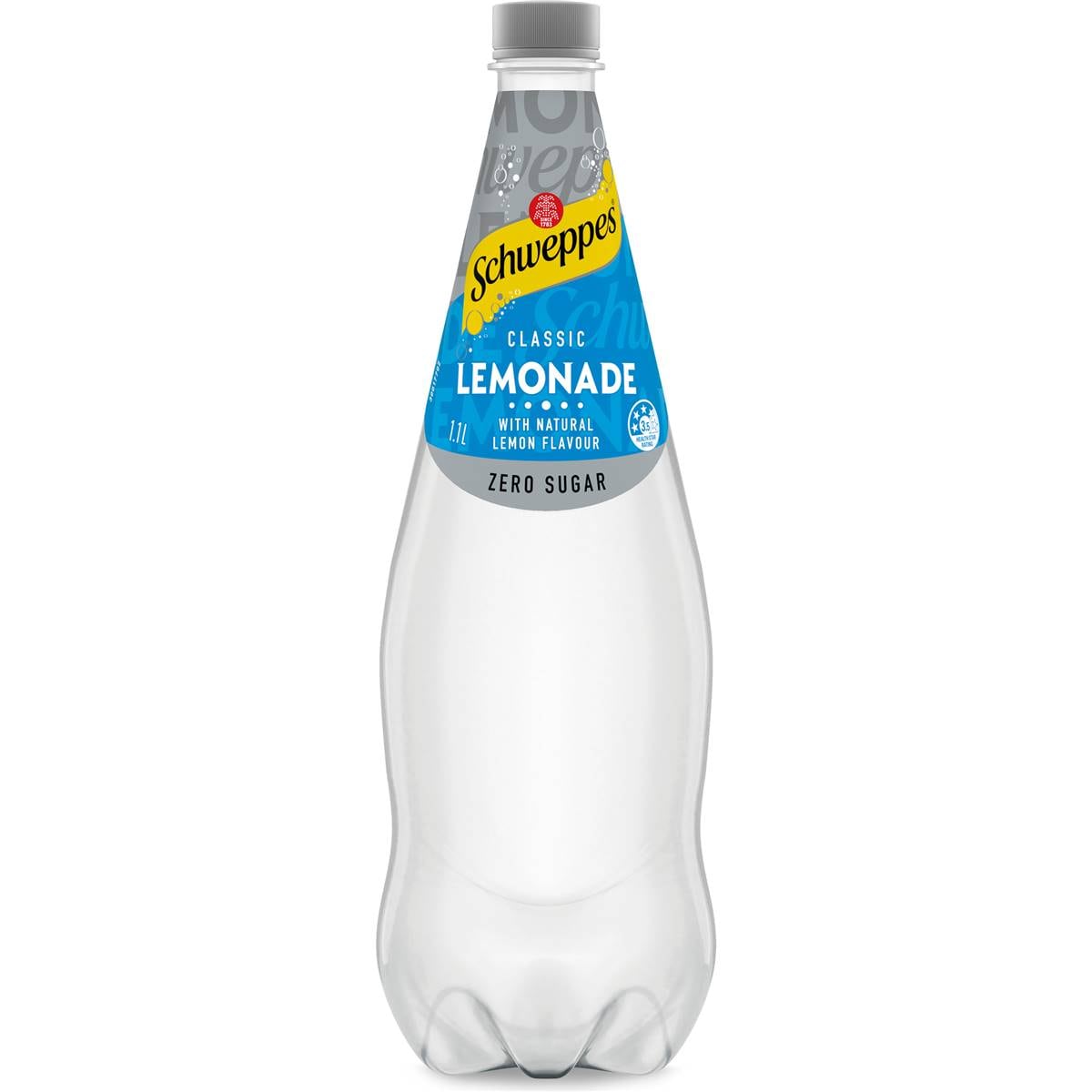 Schweppes Zero Sugar Lemonade Soft Drink Bottle 1.1L