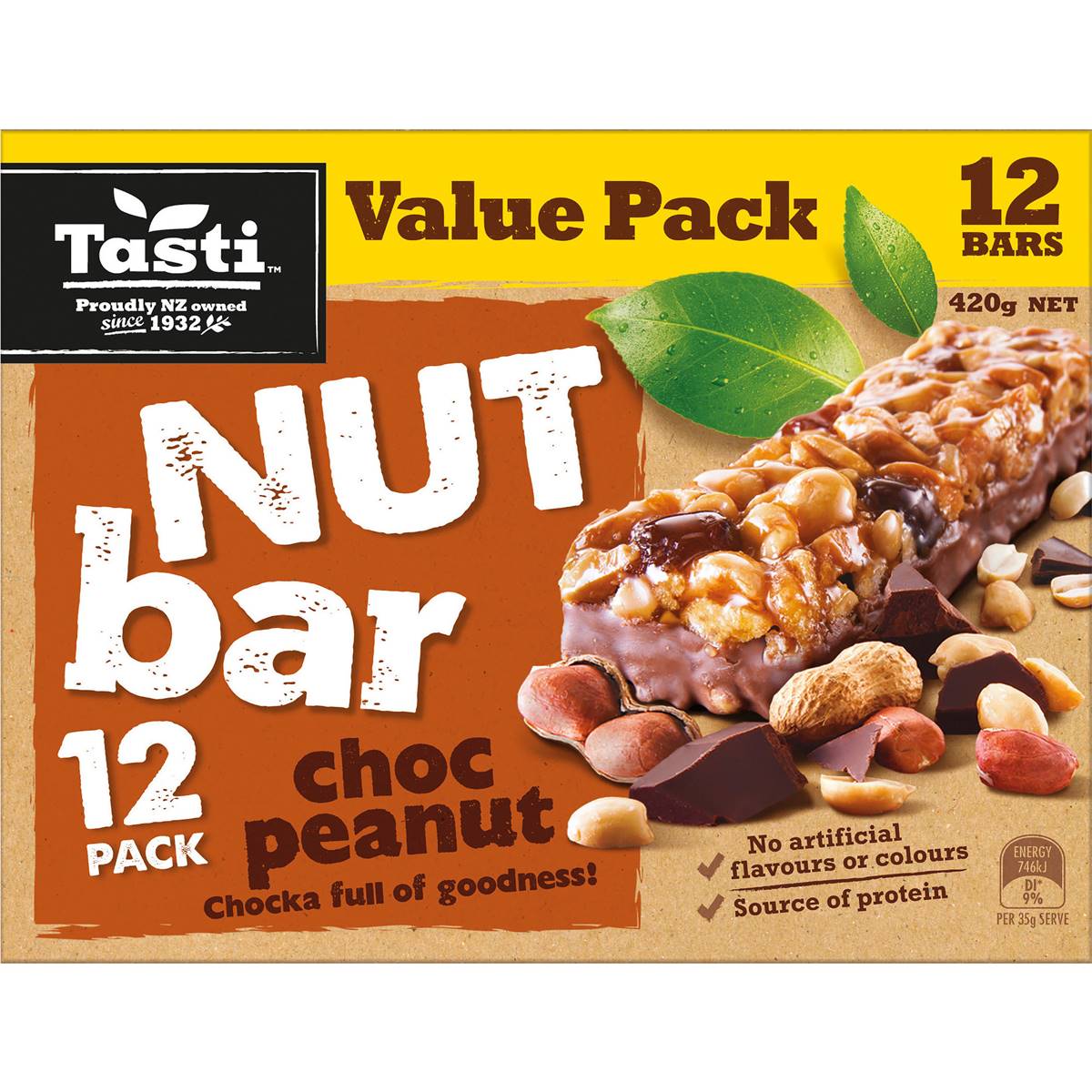 Calories in Tasti Protein Bar Nutty Choc calcount