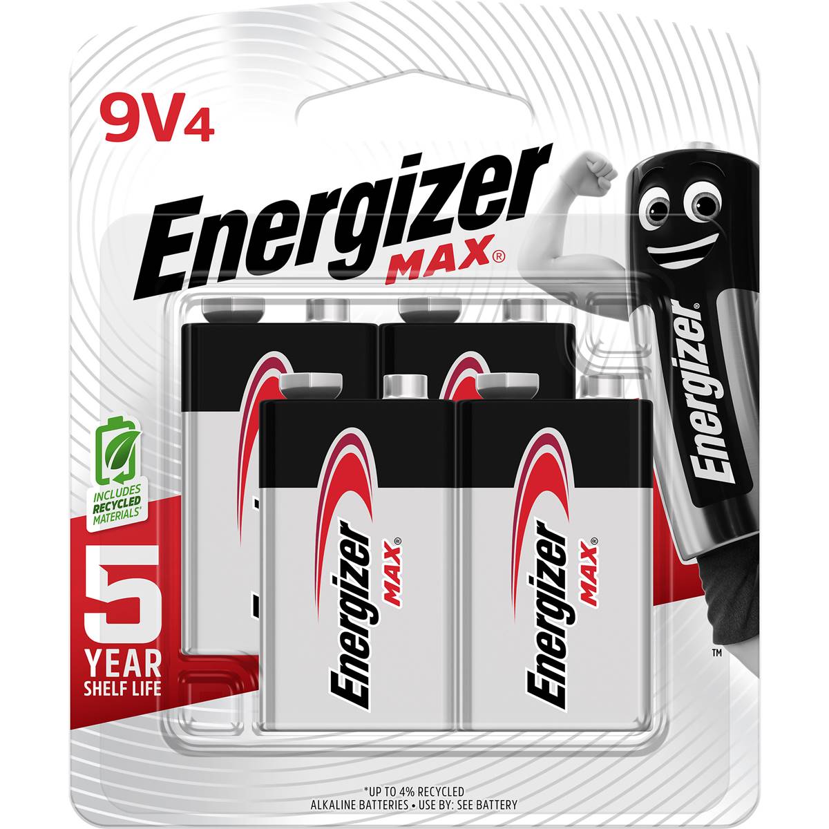Energizer Max 9V Alkaline Batteries