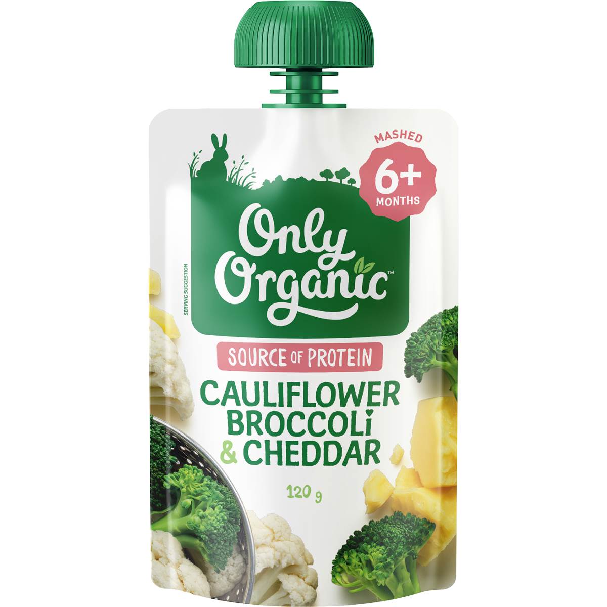 Only Organic Cauliflower Broccoli & Cheddar 120g
