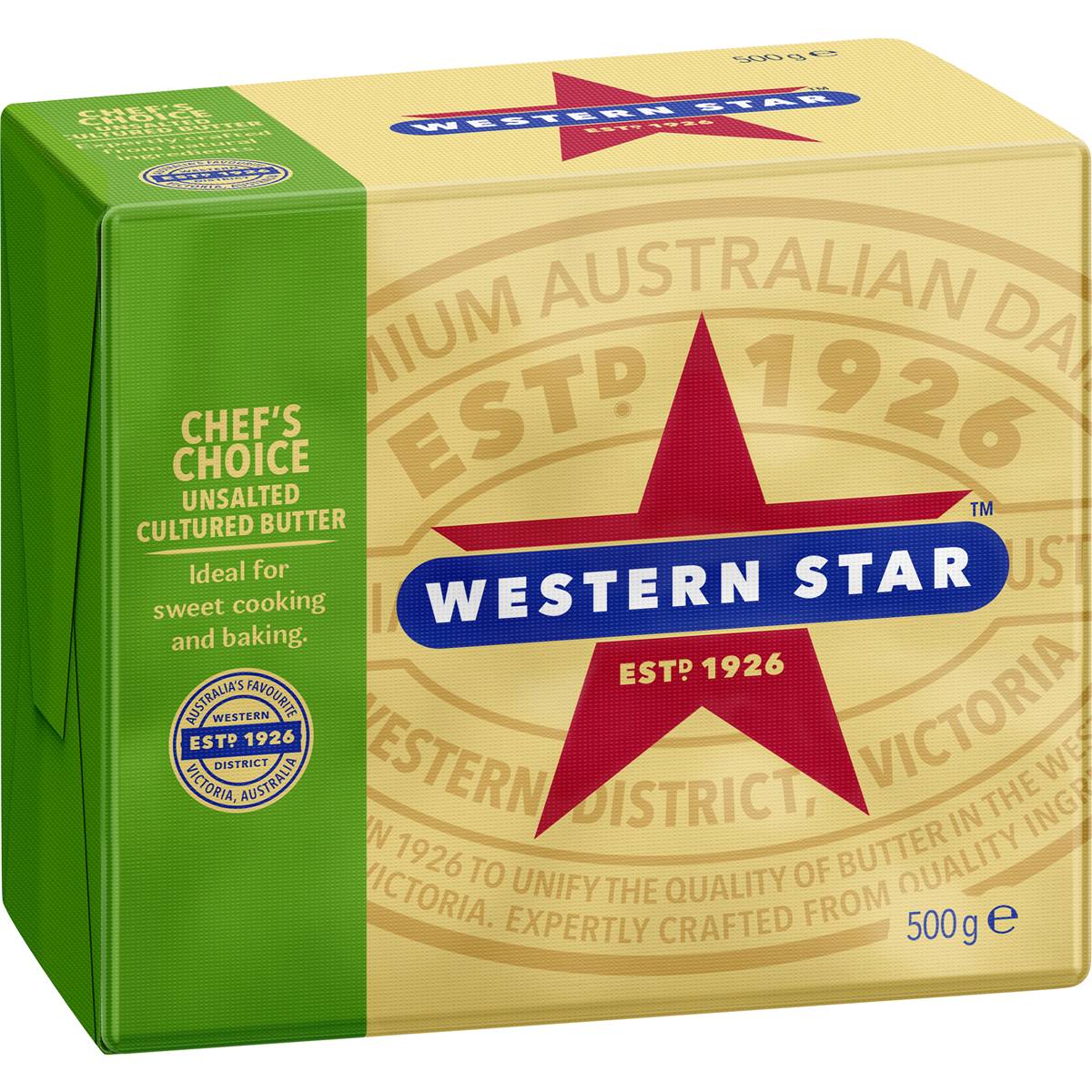 Calories in Western Star Unsalted Butter Chef's Choice