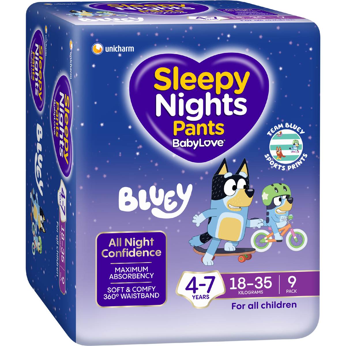 BabyLove SleepyNights Pants 4-7 years (18-35kg) 9 pack