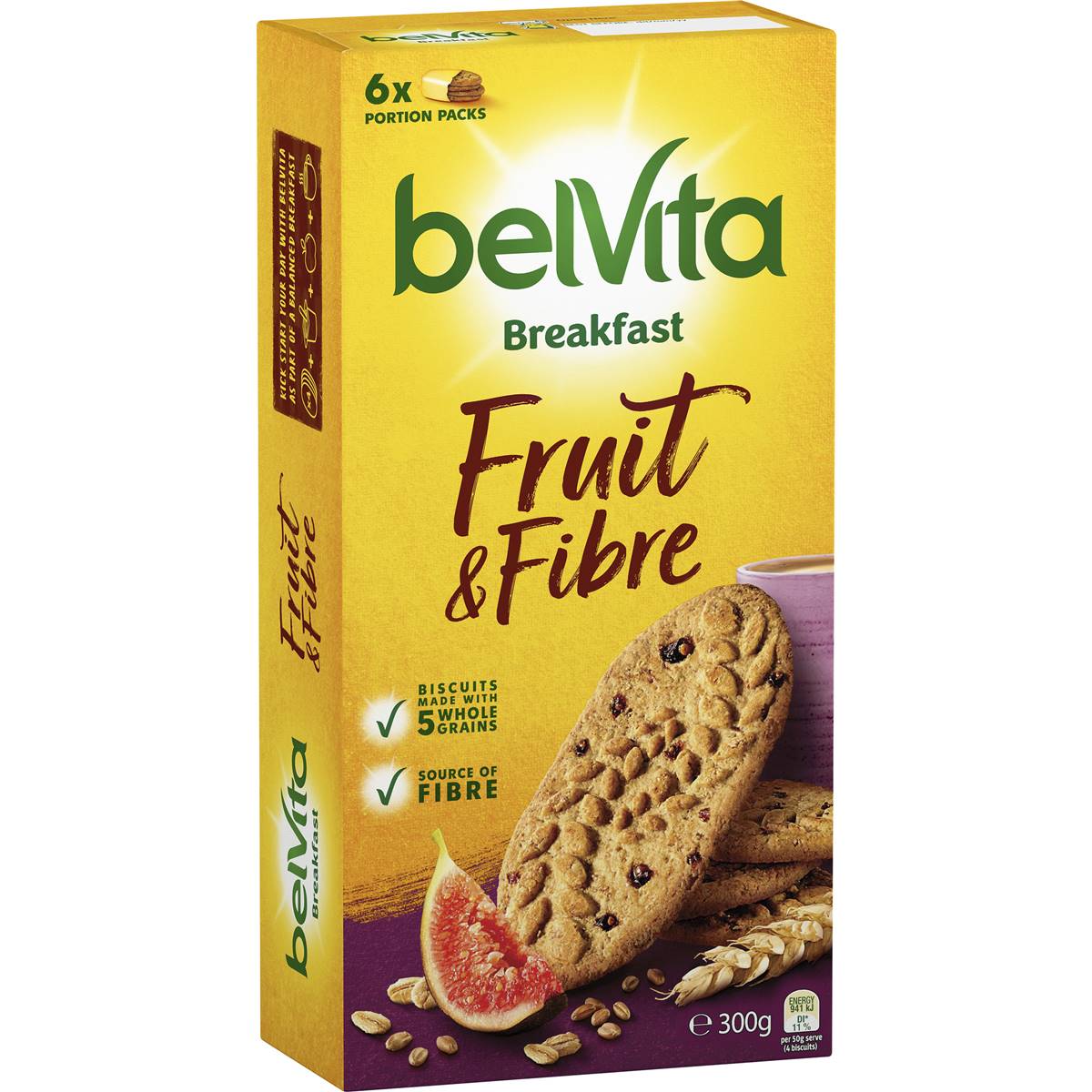 Calories in Belvita Fruit And Fibre Breakfast Biscuits 6 Pack calcount