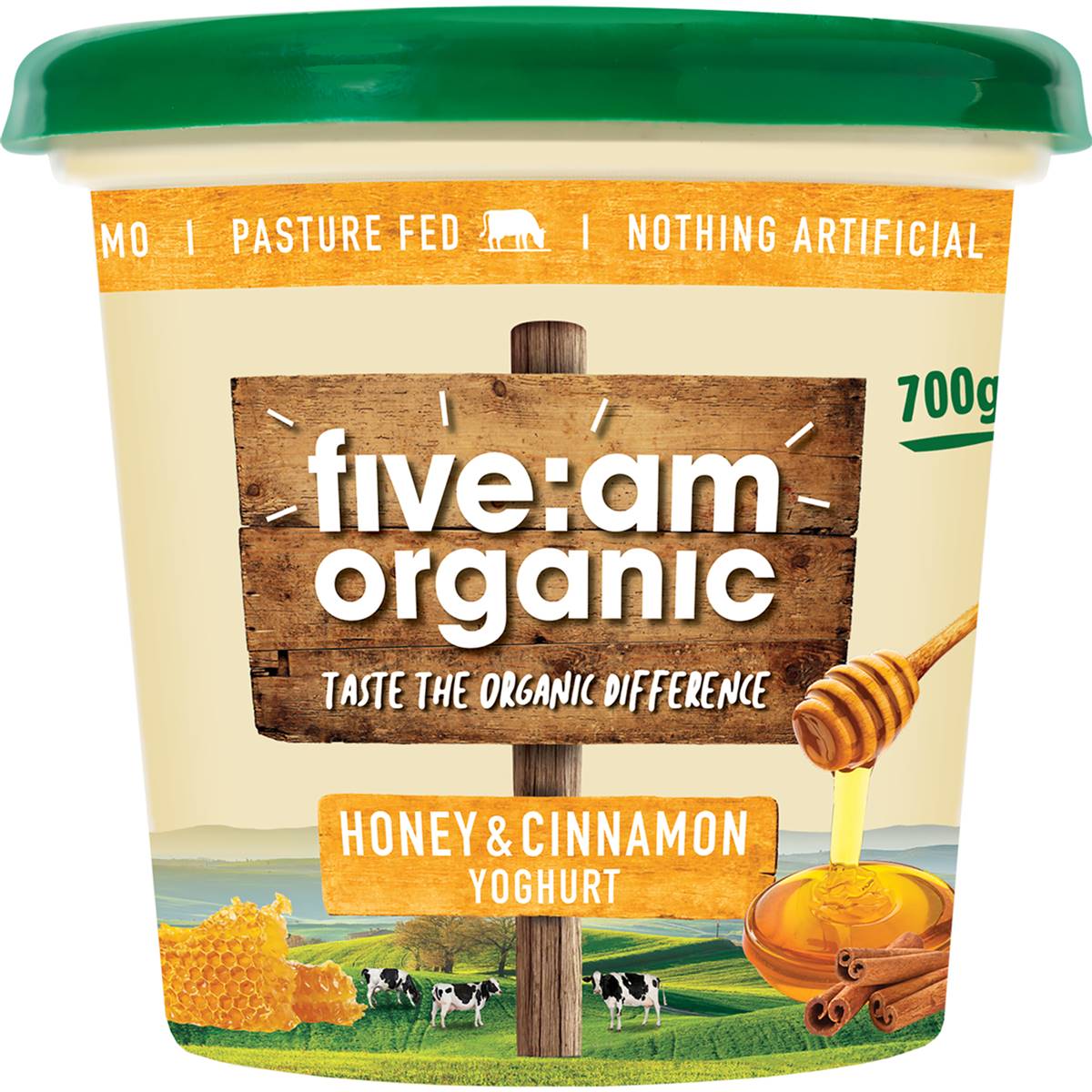 Calories in Fiveam Organic Honey & Cinnamon Yoghurt calcount