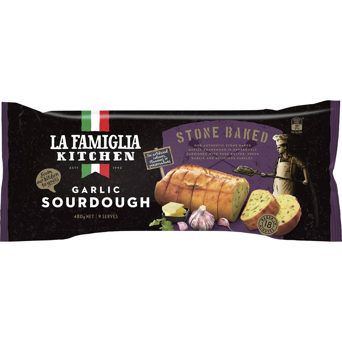 LaFamigliaGarlicBreadEntertainerSlices · calcount